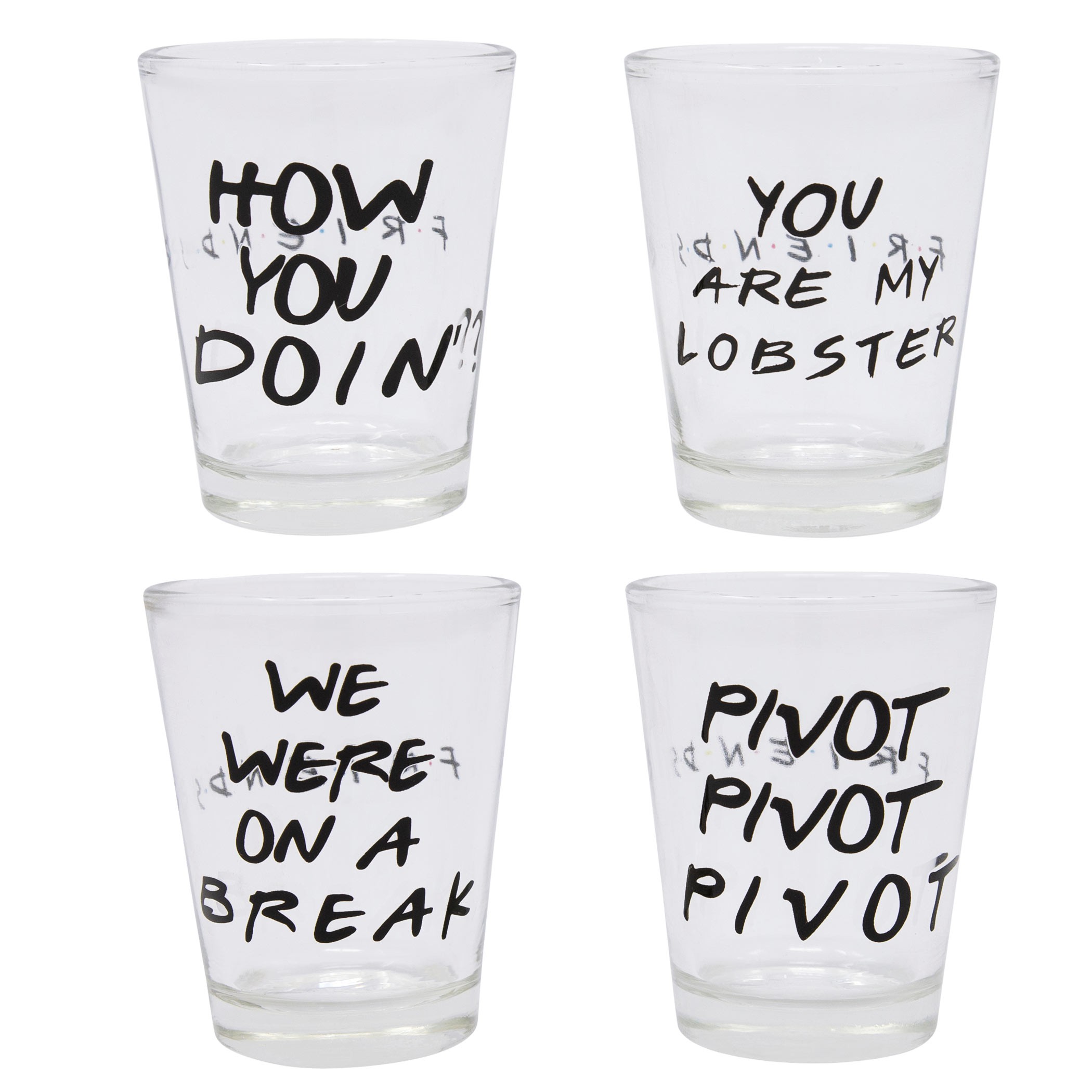 Friends Four Pack Shot Glass Set