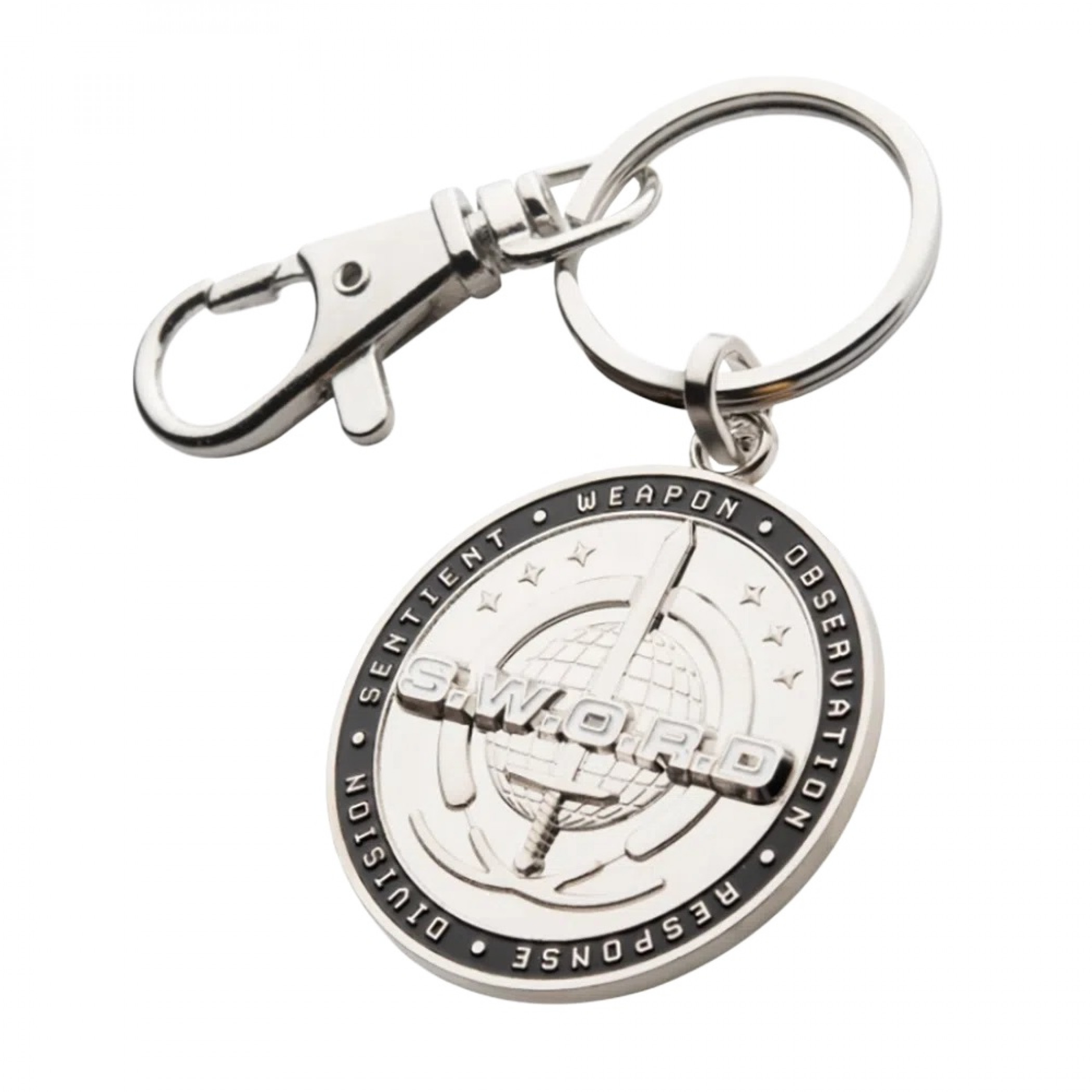 WandaVision S.W.O.R.D. Logo Circle Keychain, Silver