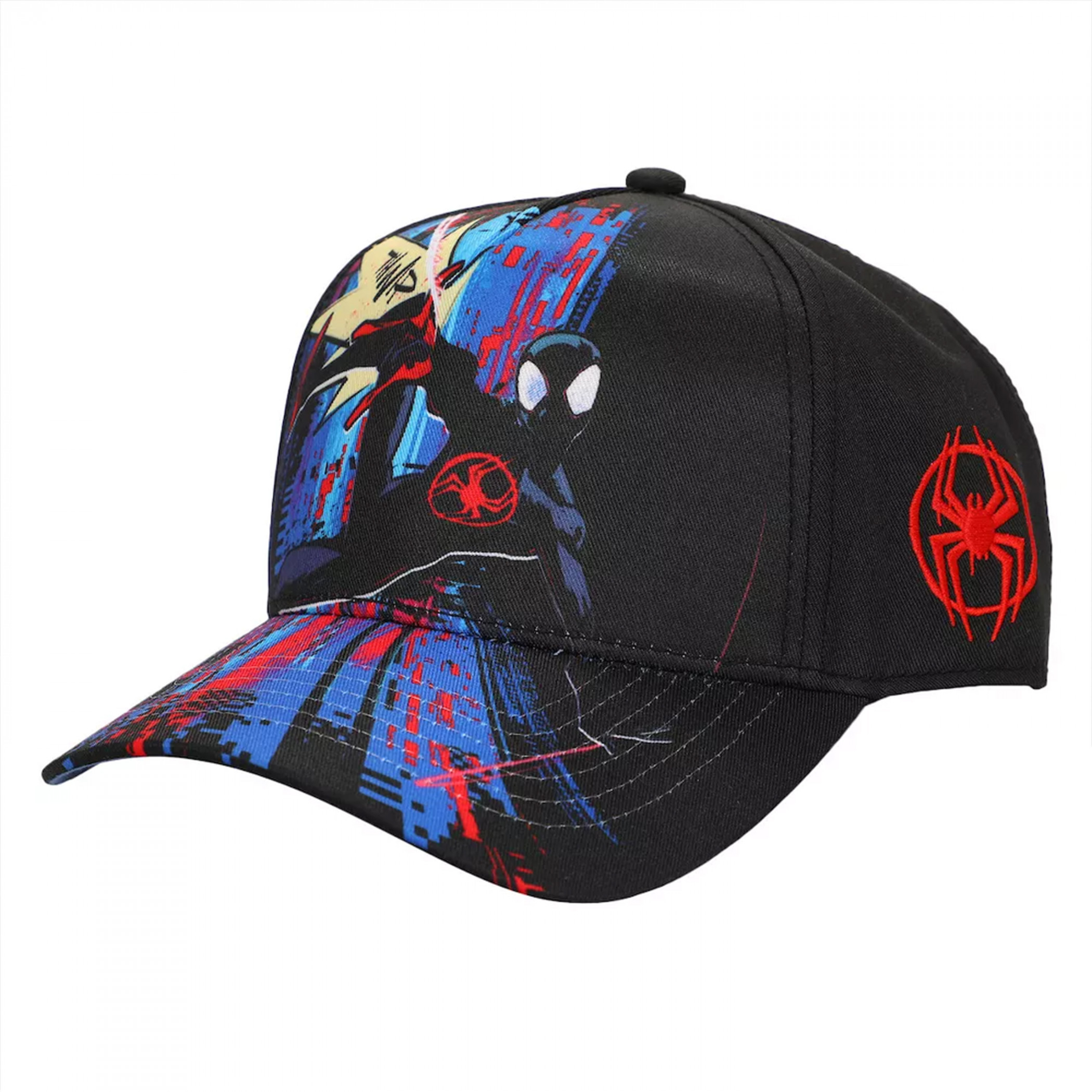 The Spider-Verse Miles Morales Paint Splatter Snapback Hat, Multi-Color