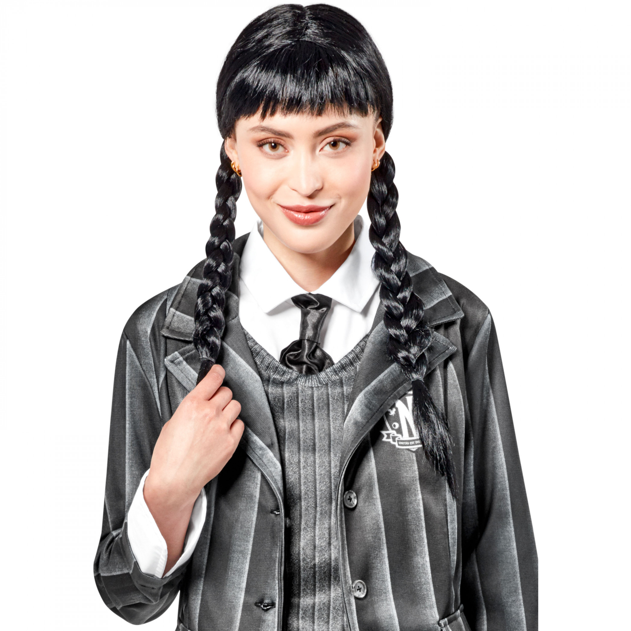 Wednesday Adams Women's Costume Wig, Black