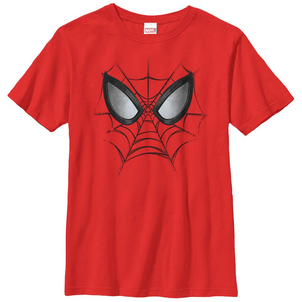 Spiderman Web Face Red Youth T-Shirt