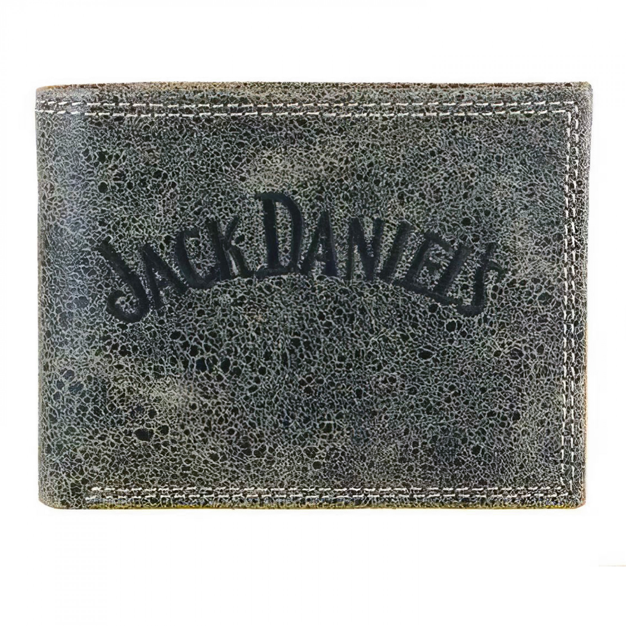 Jack Daniel's Charcoal Leather Billfold Wallet