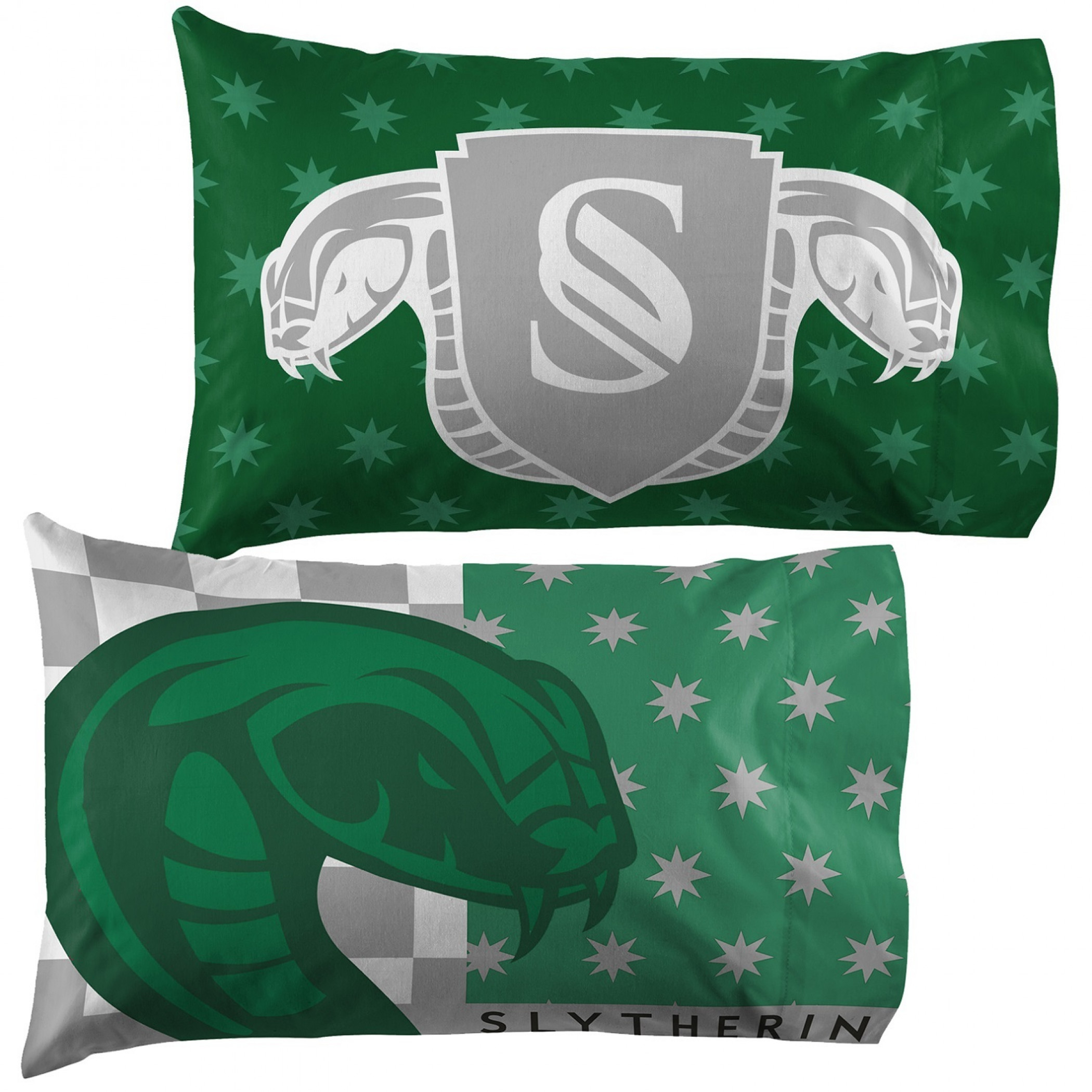 Harry Potter Slytherin Pride Single Reversible Pillowcase, Green