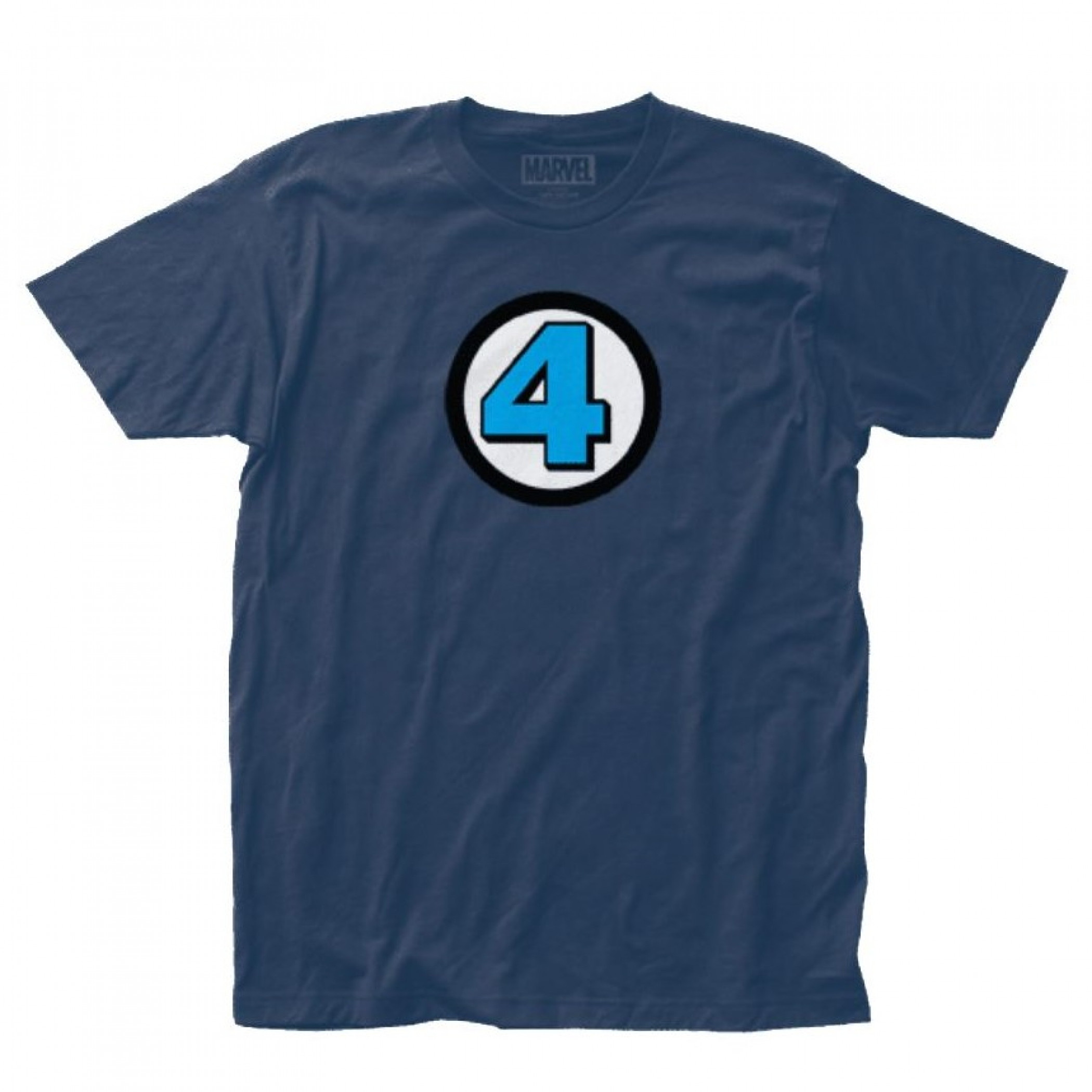 Fantastic Four Symbol (30 Single) T-Shirt, Blue