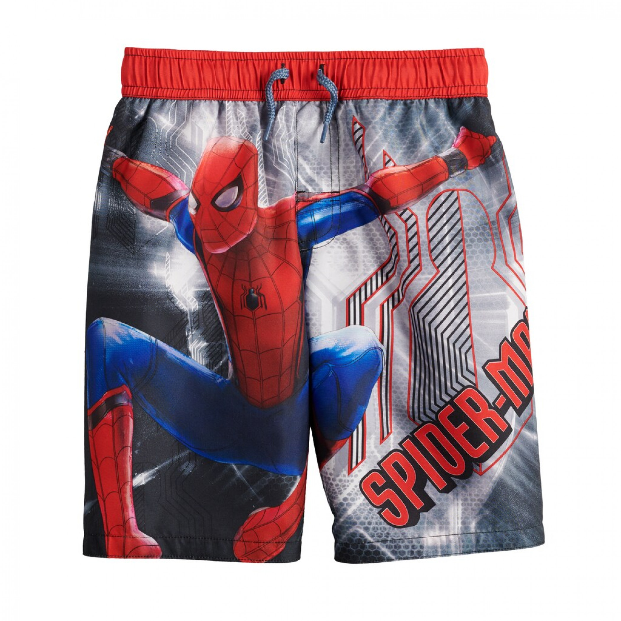 Marvel Spider-Man Swinging Into Action Youth Swim Trunks, Multi-Color