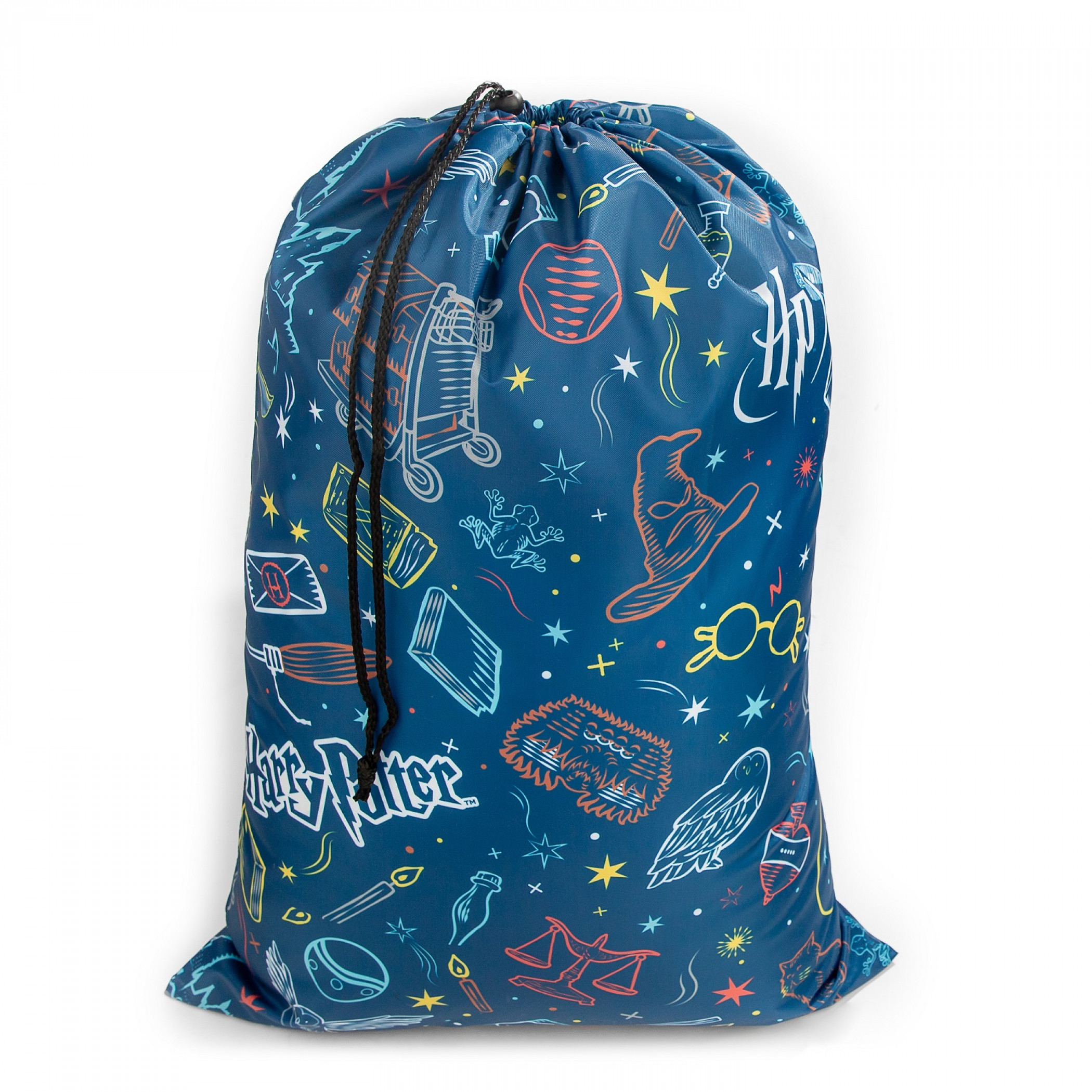 Harry Potter Magical Moments Symbols Drawstring Laundry Bag, Multi-Color