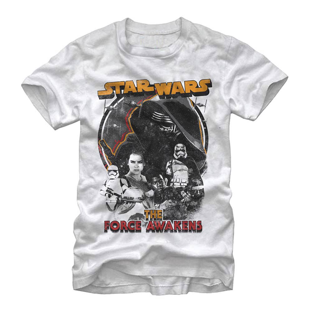 Star Wars Episode 7 Squared White T-Shirt, White