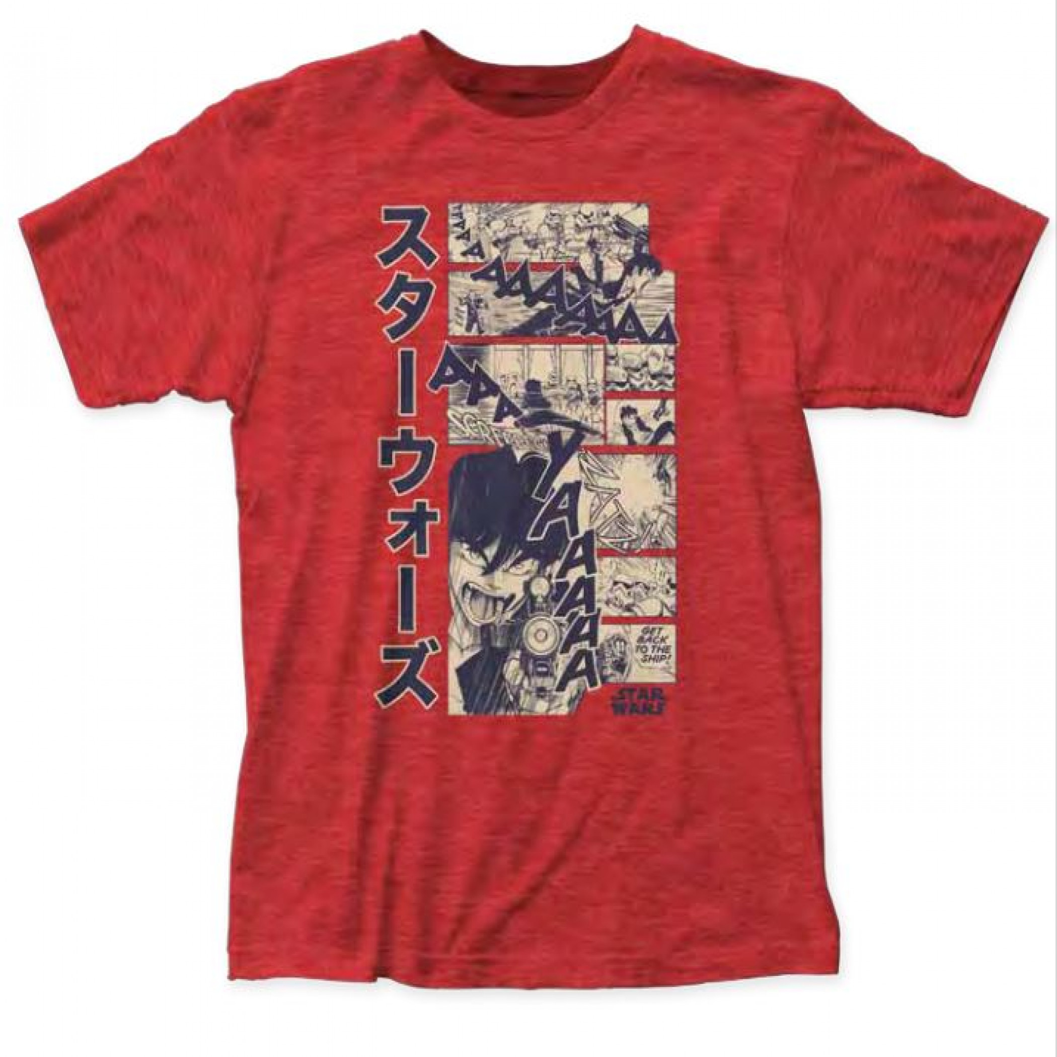 Star Wars Han Solo Standoff Manga T-Shirt, Red