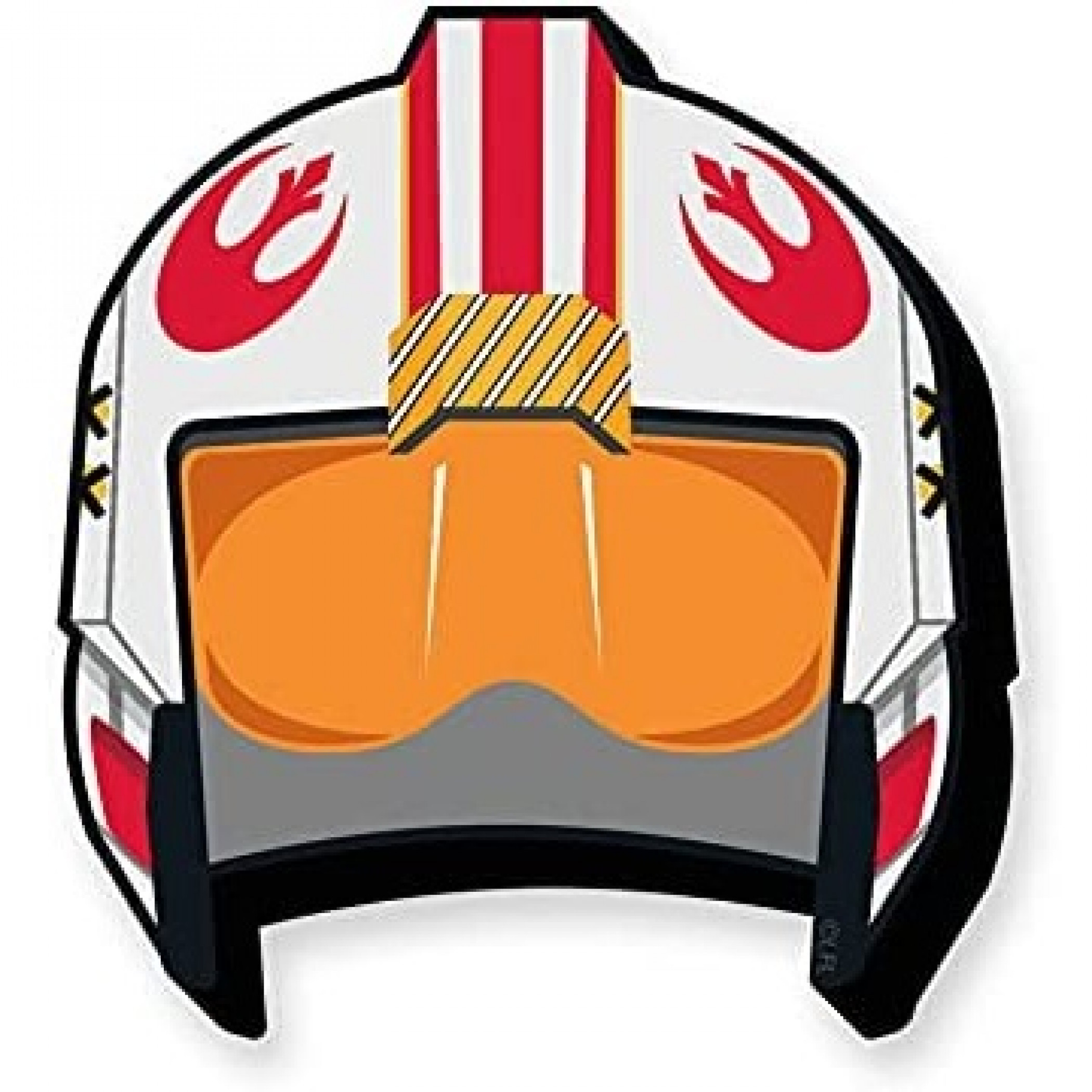Star Wars Luke Skywalker Rebel Pilot Helmet Chucky Magnet, Multi-Color