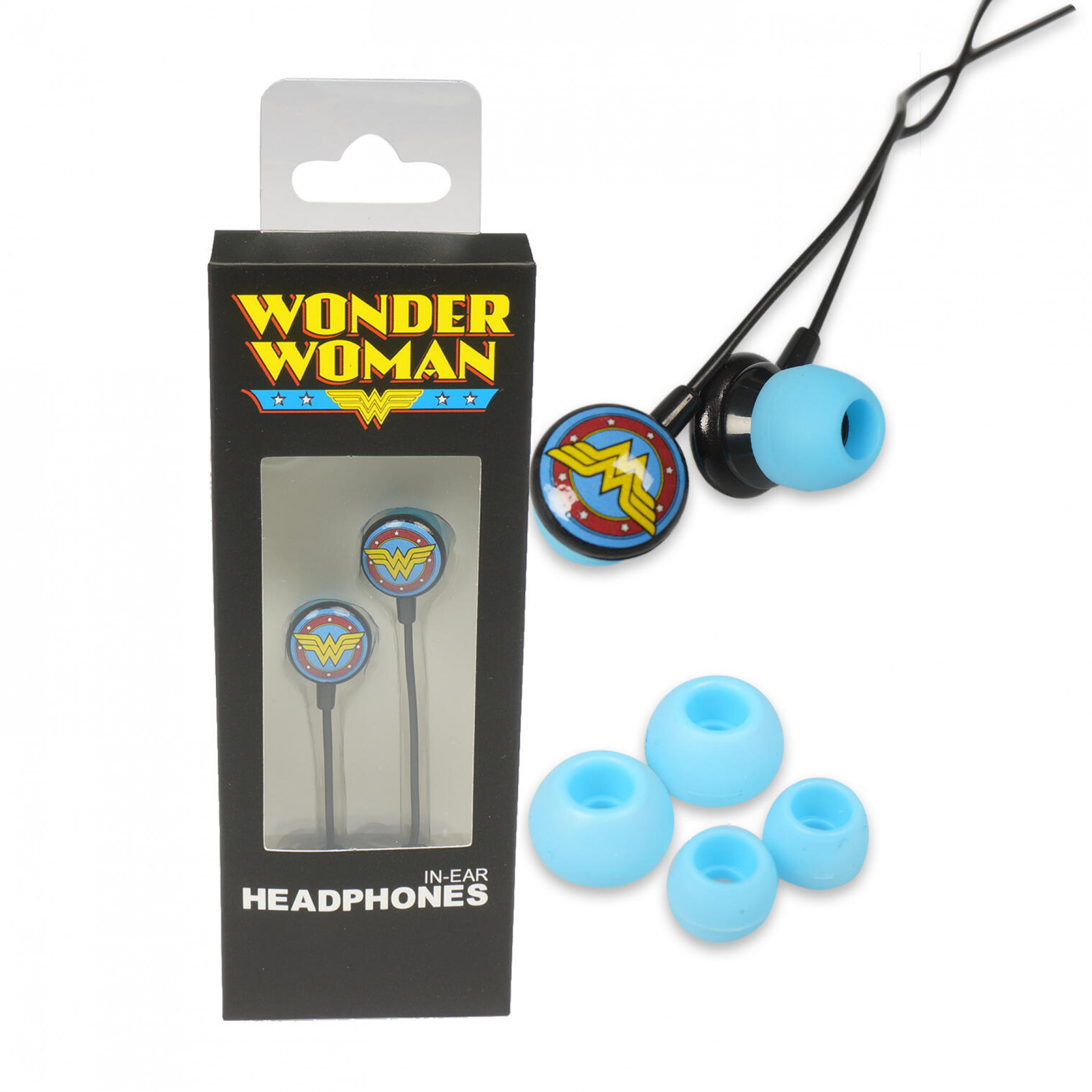 Wonder Woman Ear Bud Headphones, Black