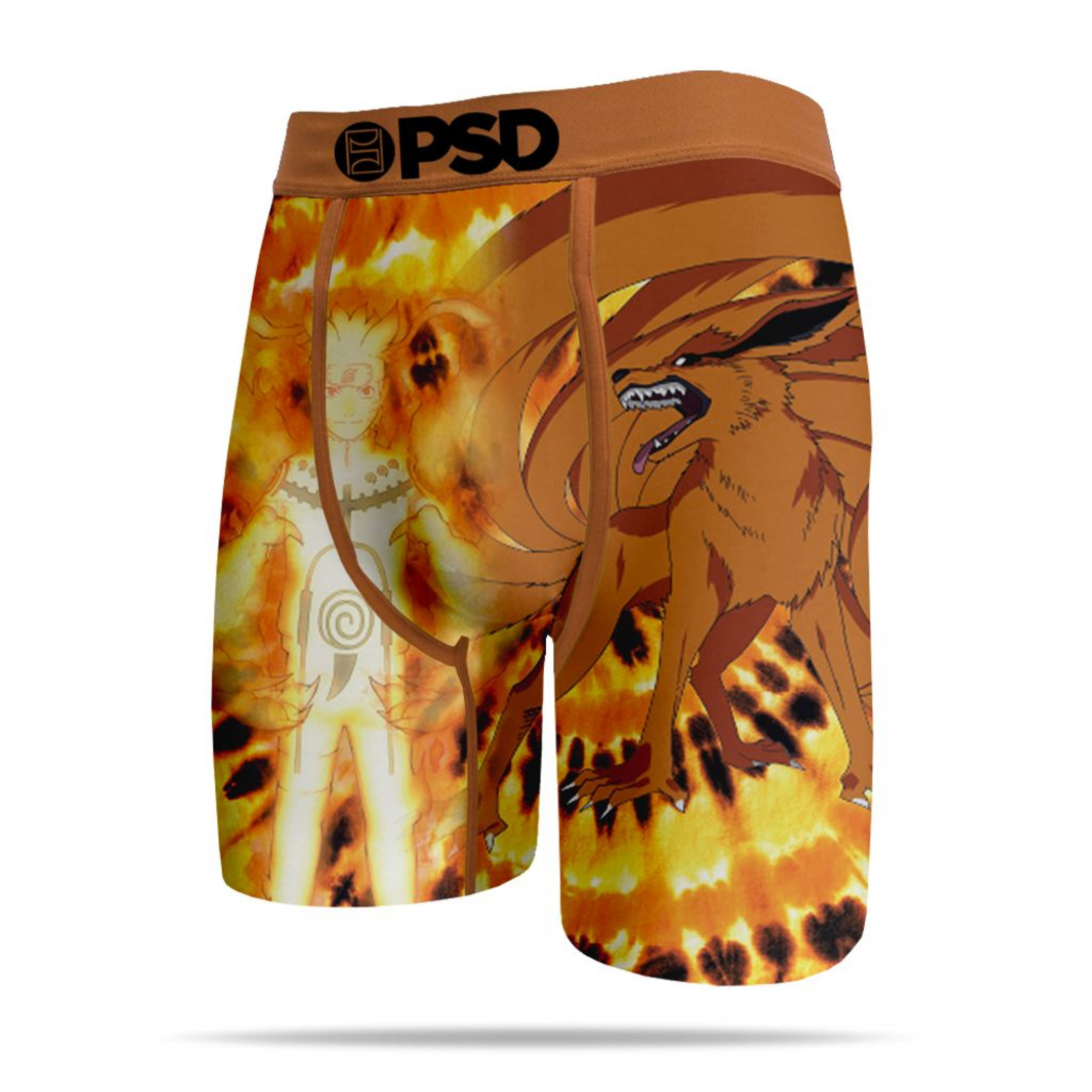 Naruto 9Tails Men's PSD Boxer Briefs, Orange