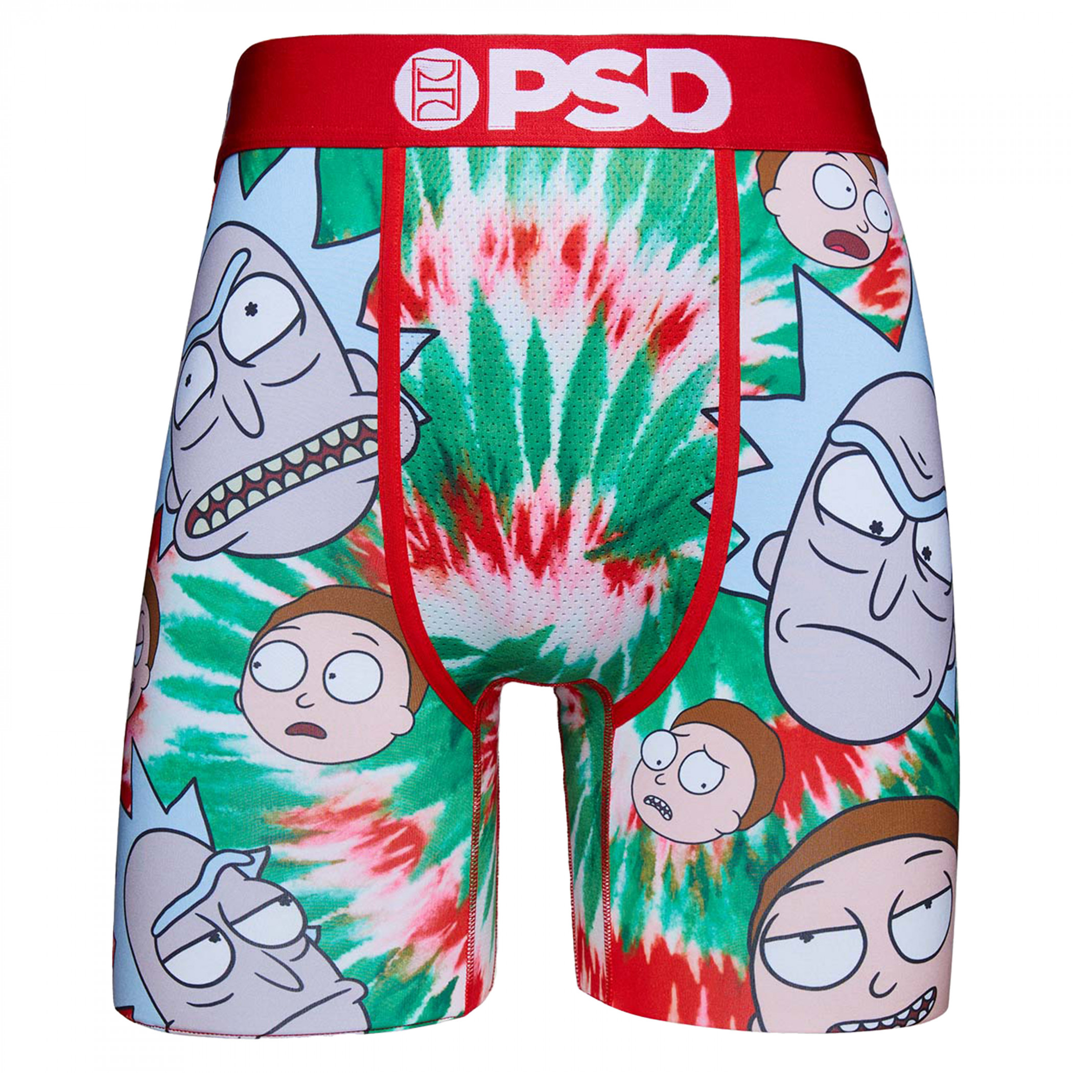 Rick and Morty Holiday Tie Dye PSD Boxer Briefs, Multi-Color