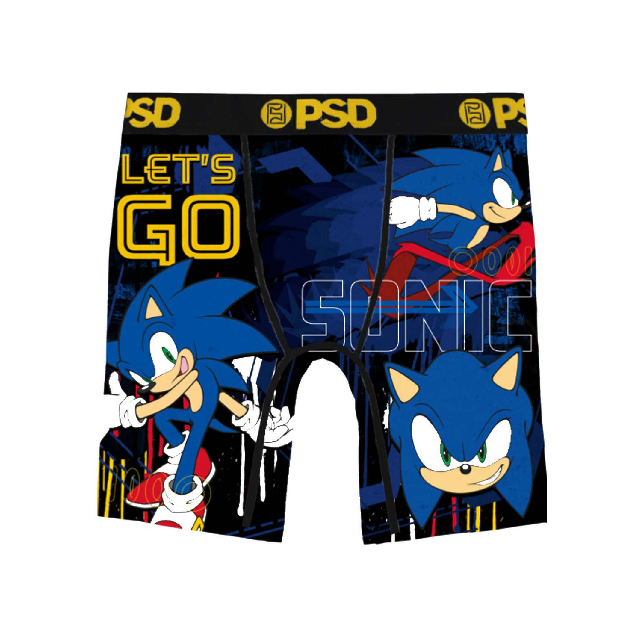 Sonic the Hedgehog Let's Go Youth PSD Boxer Briefs, Blue