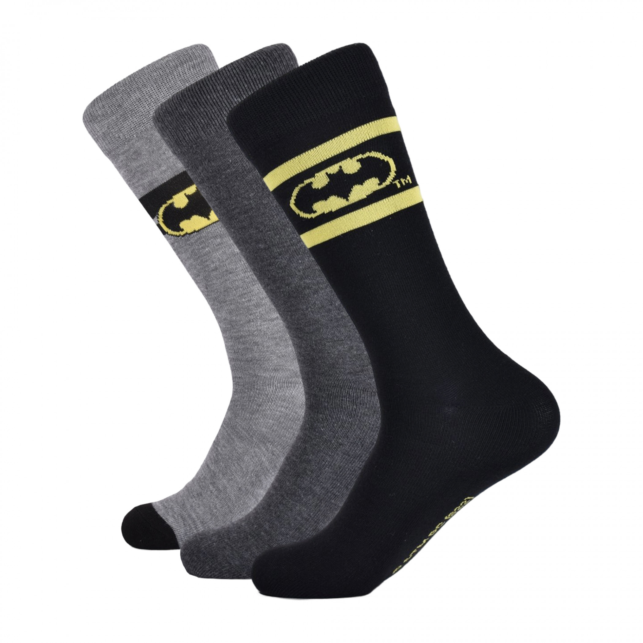 Batman Icons Crew Socks Boxed Set of 3 Pairs, Multi-Color