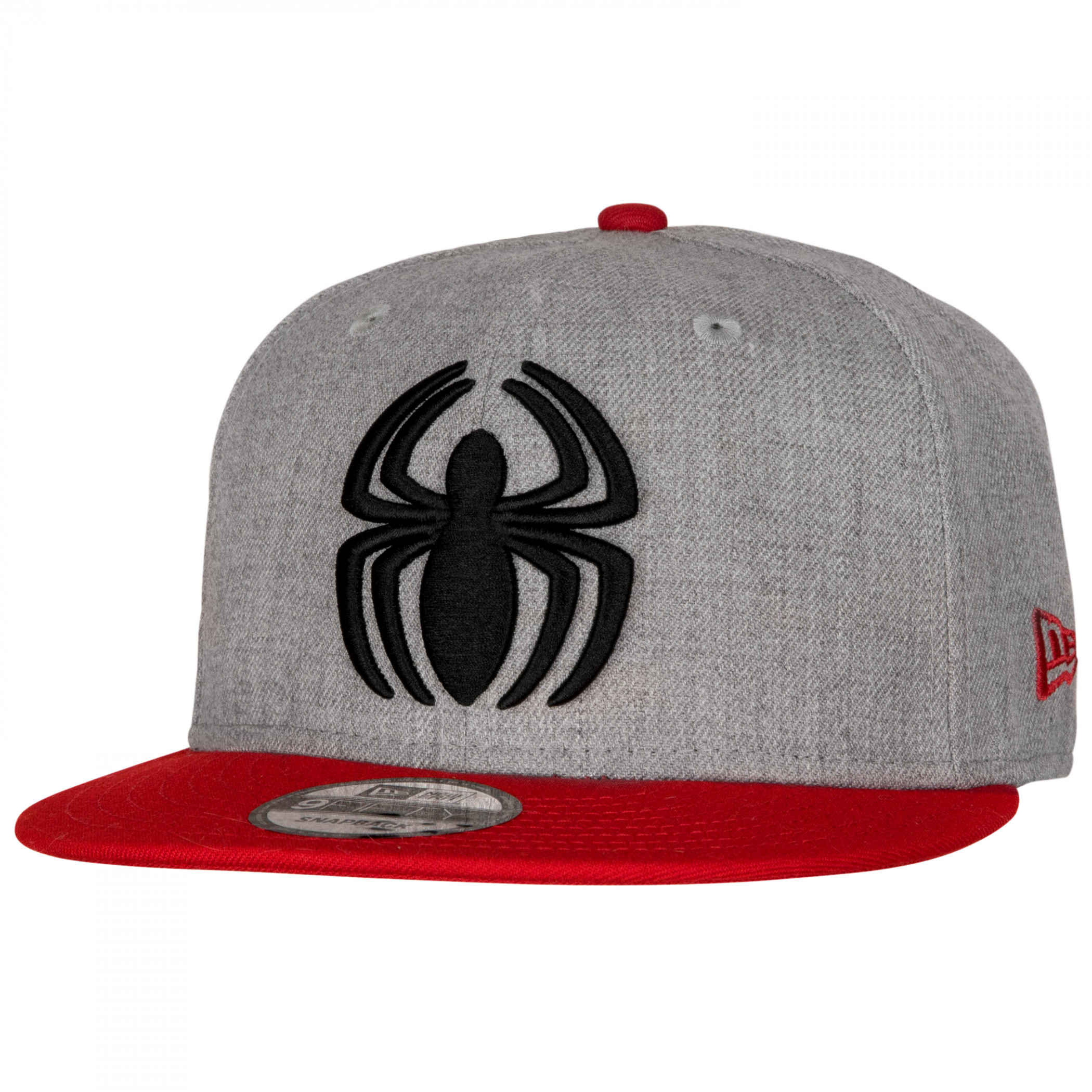 Spider-Man Symbol Heathered New Era 9Fifty Adjustable Hat, Grey