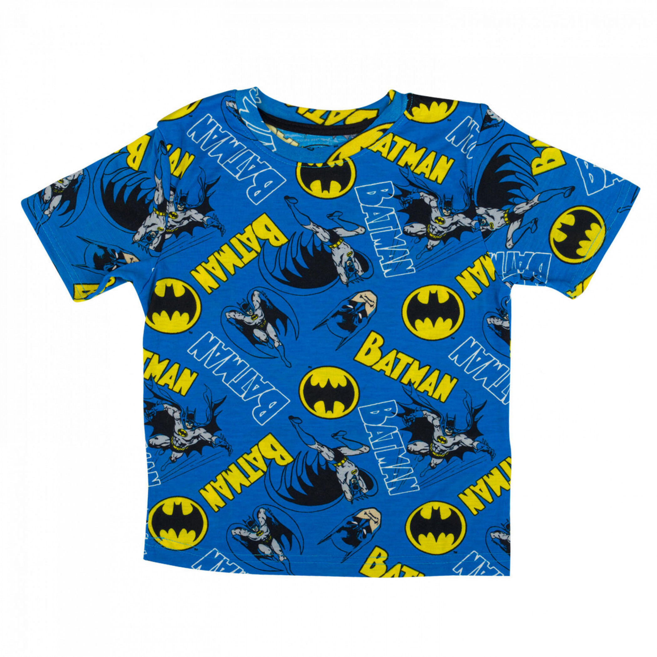 Batman Comic Art All Over Print Youth T-Shirt, Blue
