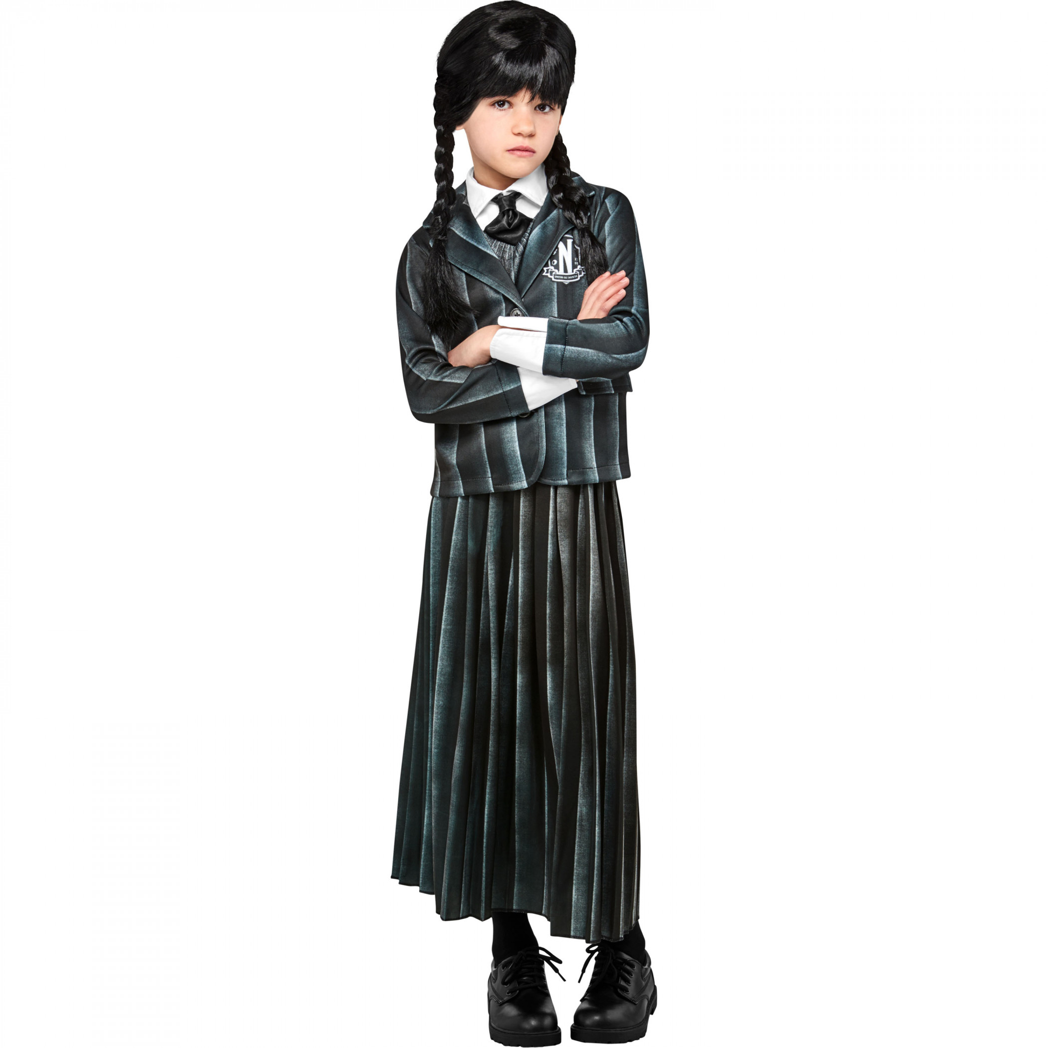 Wednesday Adams Nevermore Academy Girl's Costume, Black