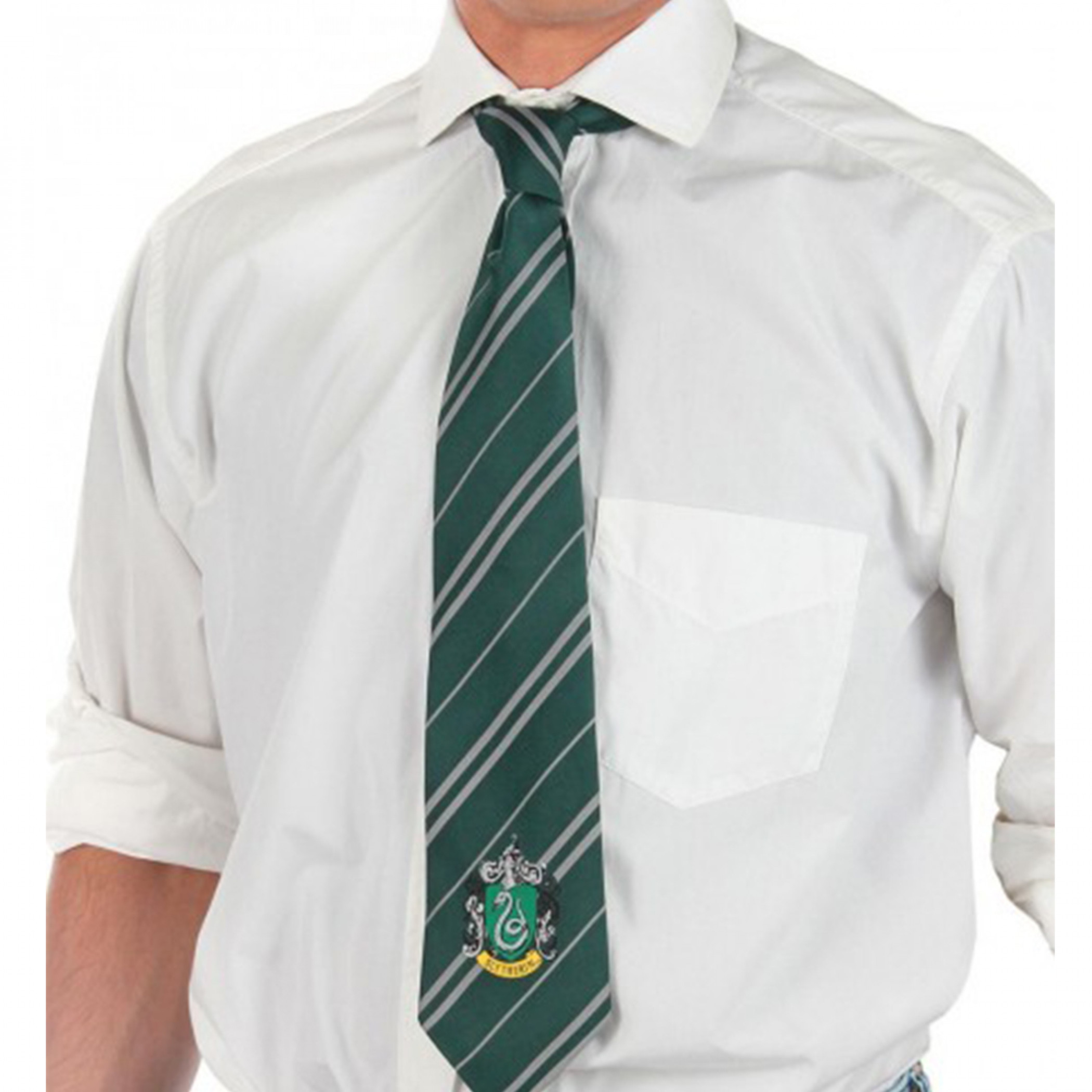 Harry Potter Slytherin House Crest Necktie, Green