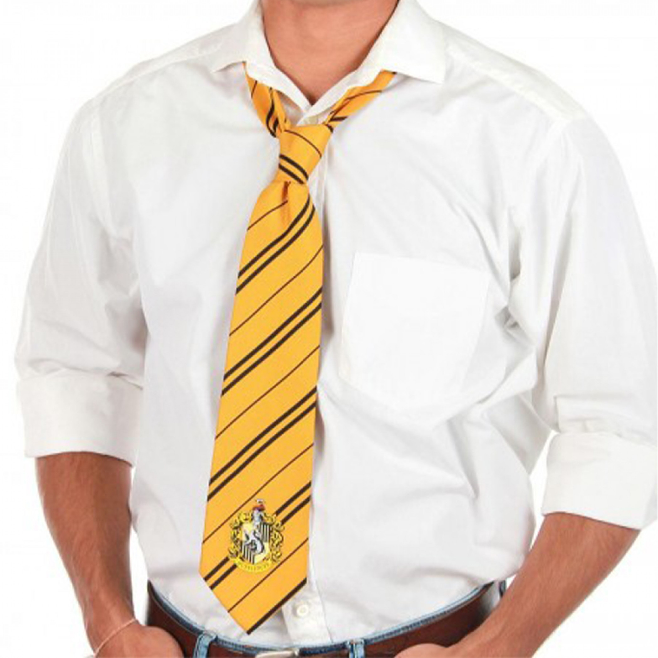 Harry Potter Hufflepuff House Crest Necktie, Yellow