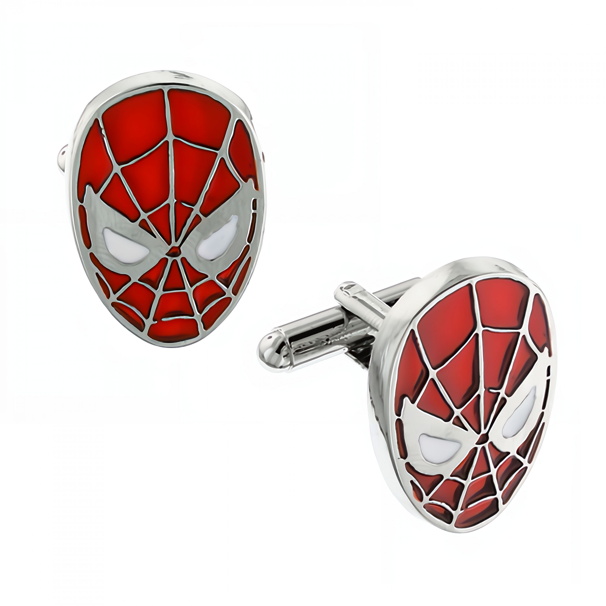 Spiderman Mask Cufflinks, Red