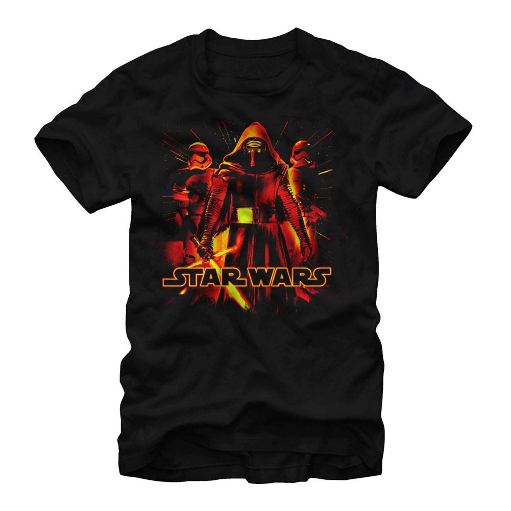 Star Wars Episode 7 Triglow Black T-Shirt, Black