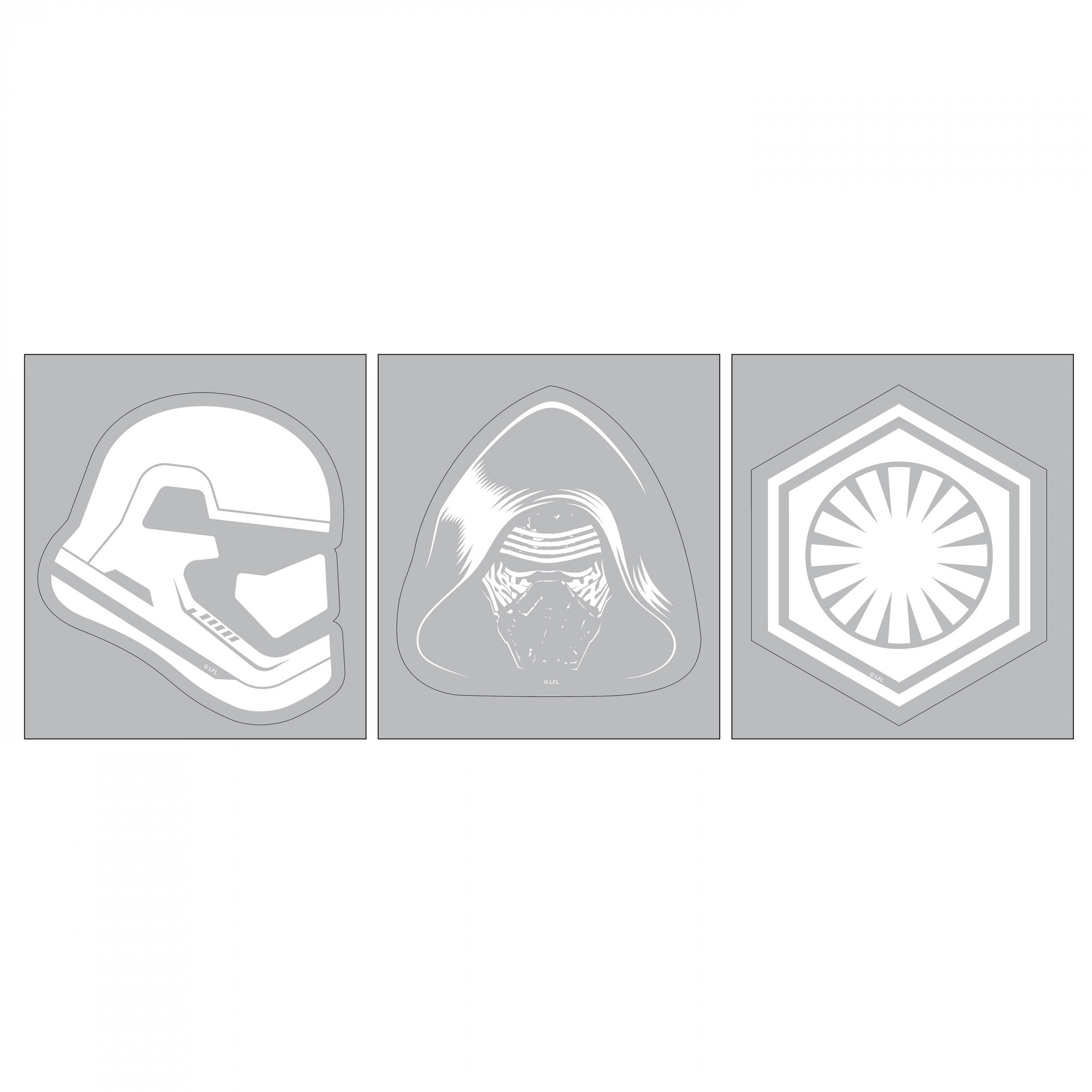 Star Wars the Empire 3-Piece Car Decal Kit, White