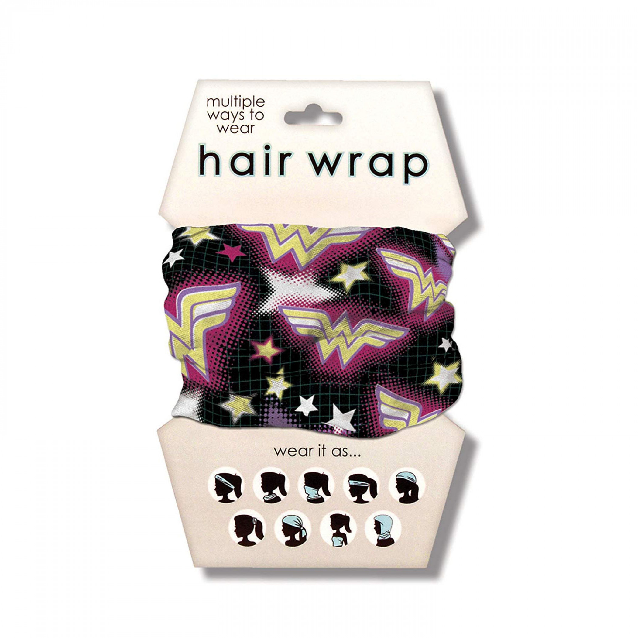 Wonder Woman Bright Symbols Hair Wrap, Multi-Color