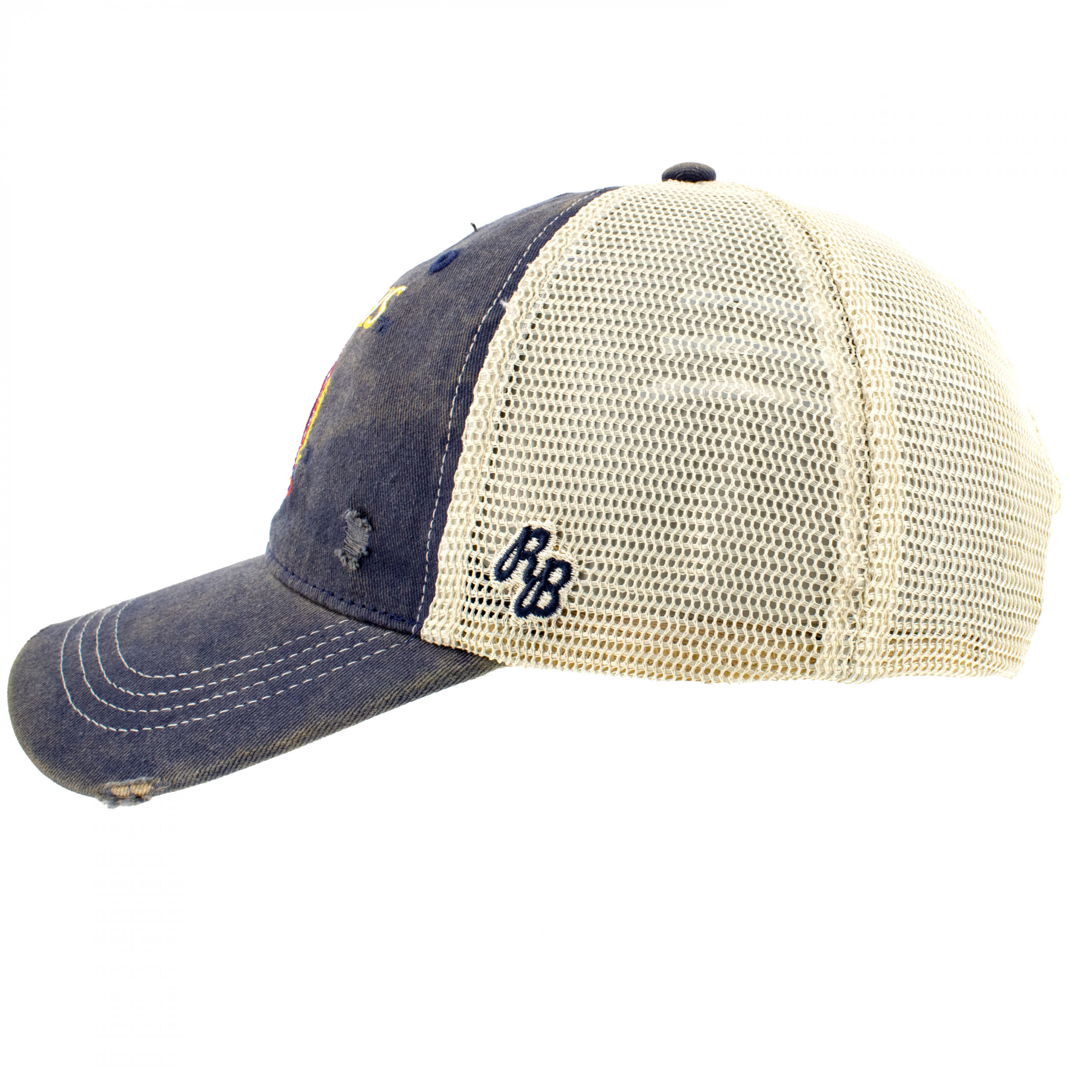 Stroh's Beer Logo Retro Brand Brown Mesh Hat