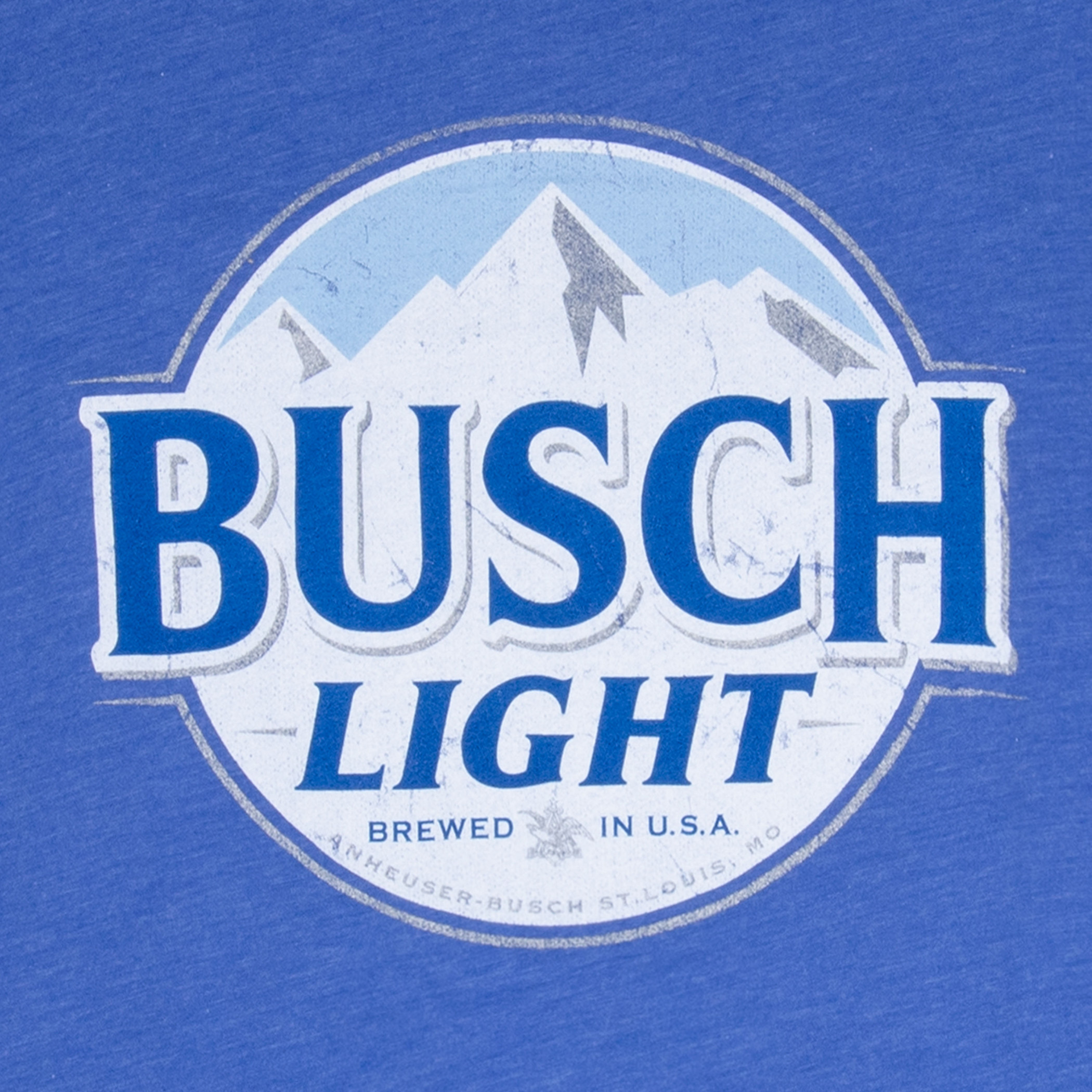 Busch Light Logo Mens Ringer Blue Tank Top