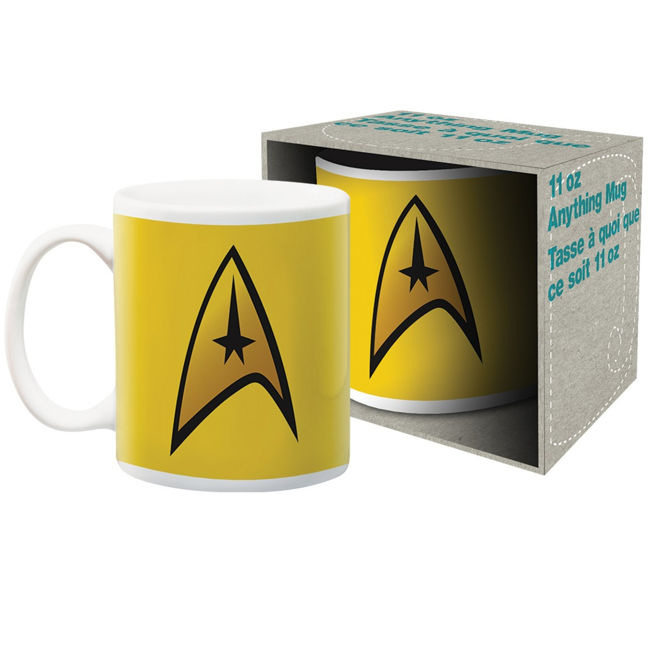 Star Trek Captain Logo Ceramic Mug, Multi-Color
