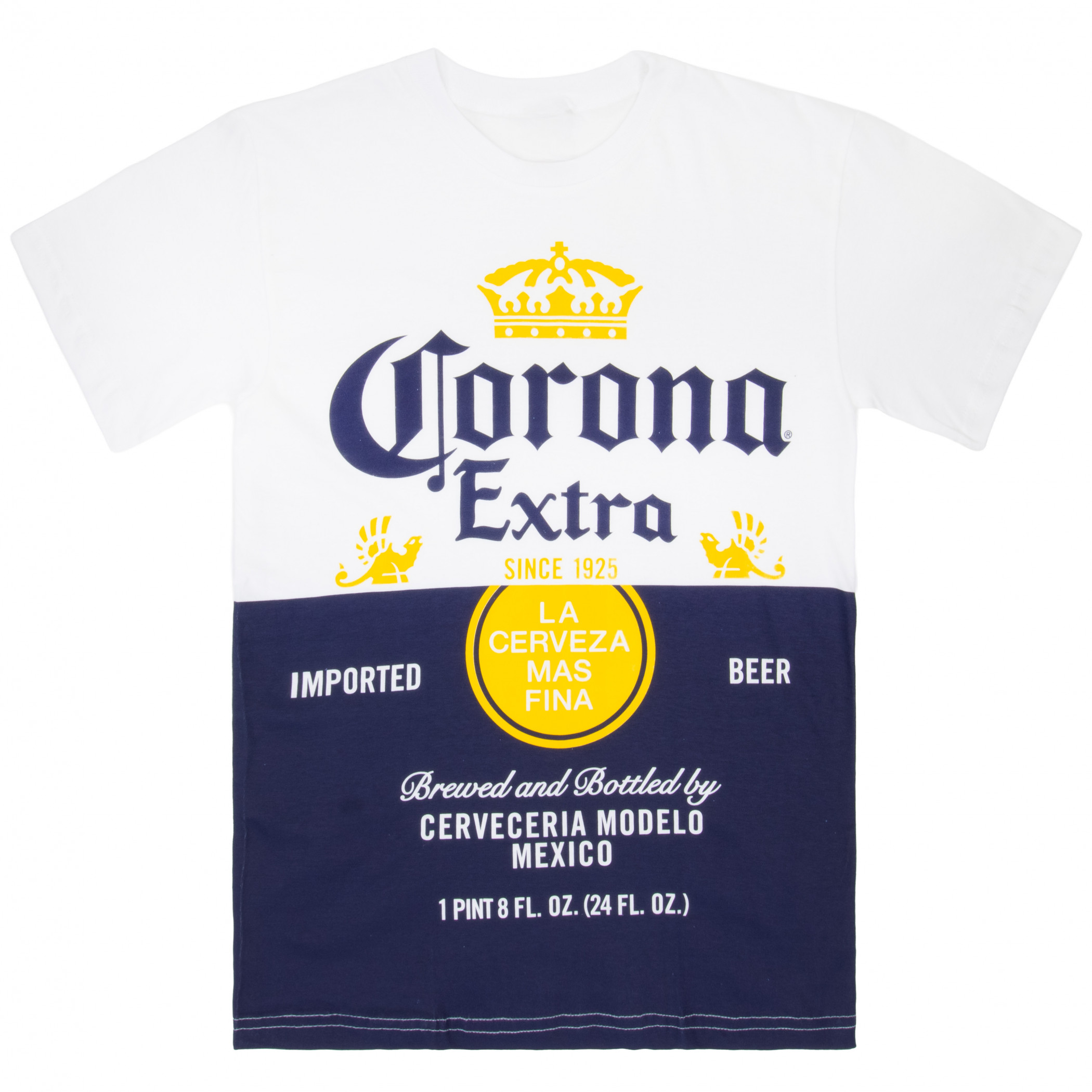 Corona Extra Beer Label Design Men's White T-Shirt
