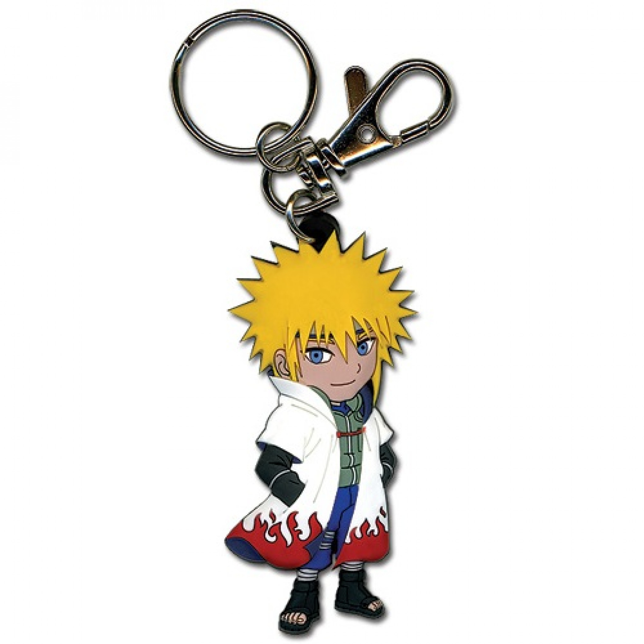 Naruto 4th Hokage Minato Namikaze PVC Keychain, White