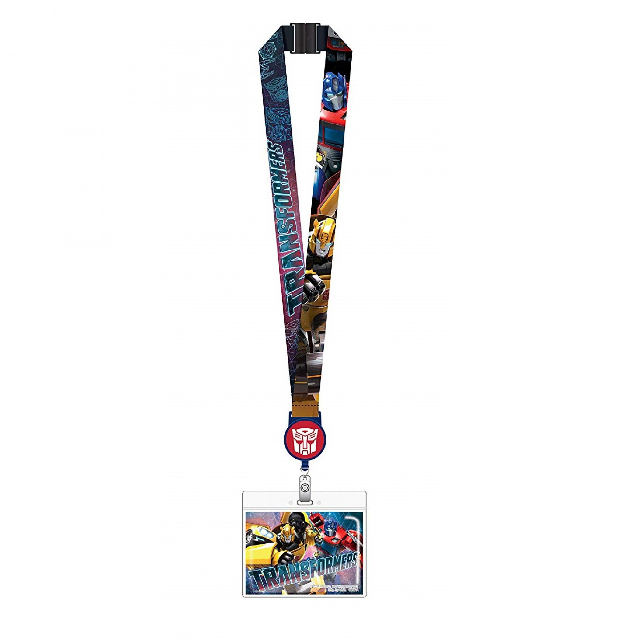 Transformers Characters Repeating ID Card Holder Lanyard, Multi-Color