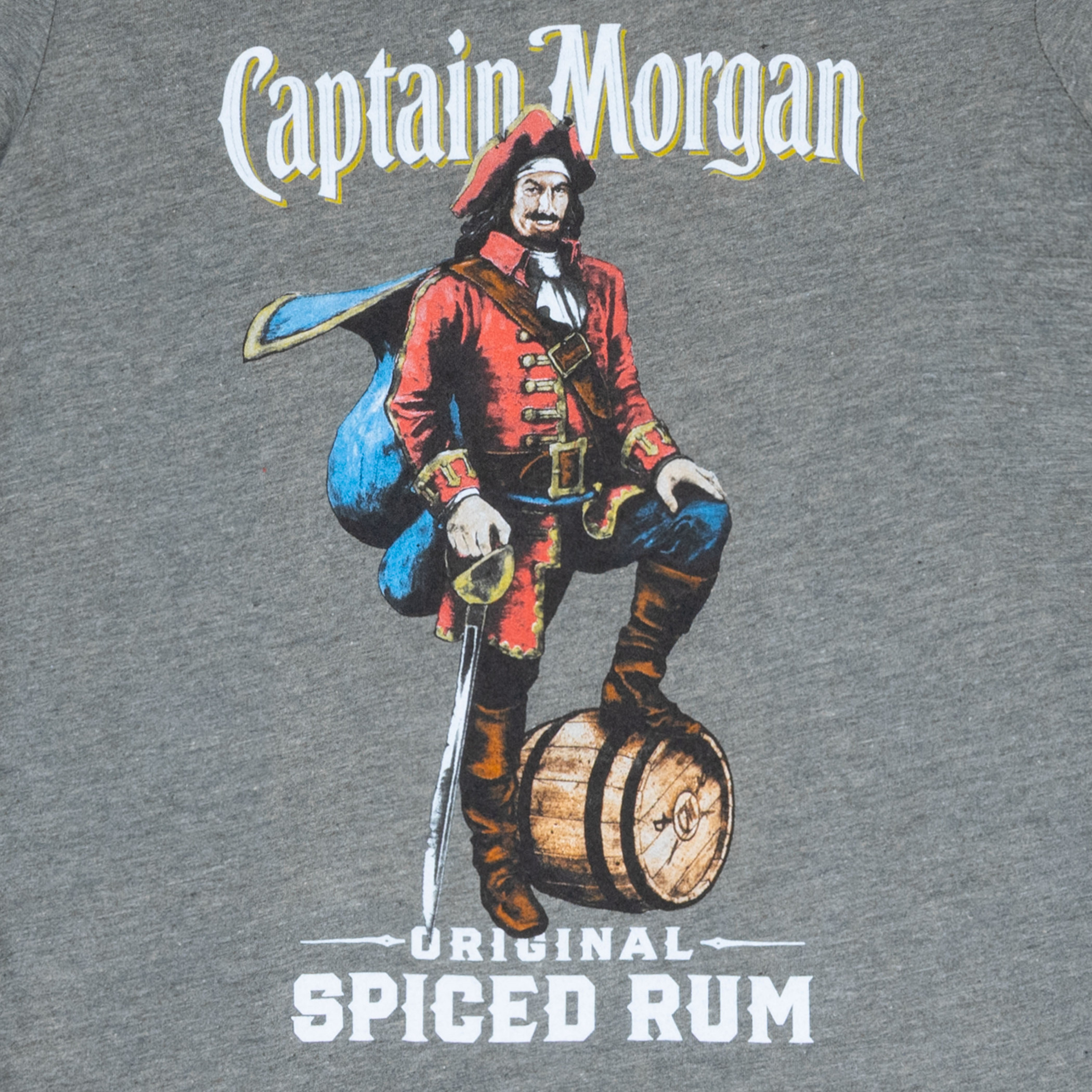 Captain Morgan Spiced Rum Grey Tee Shirt