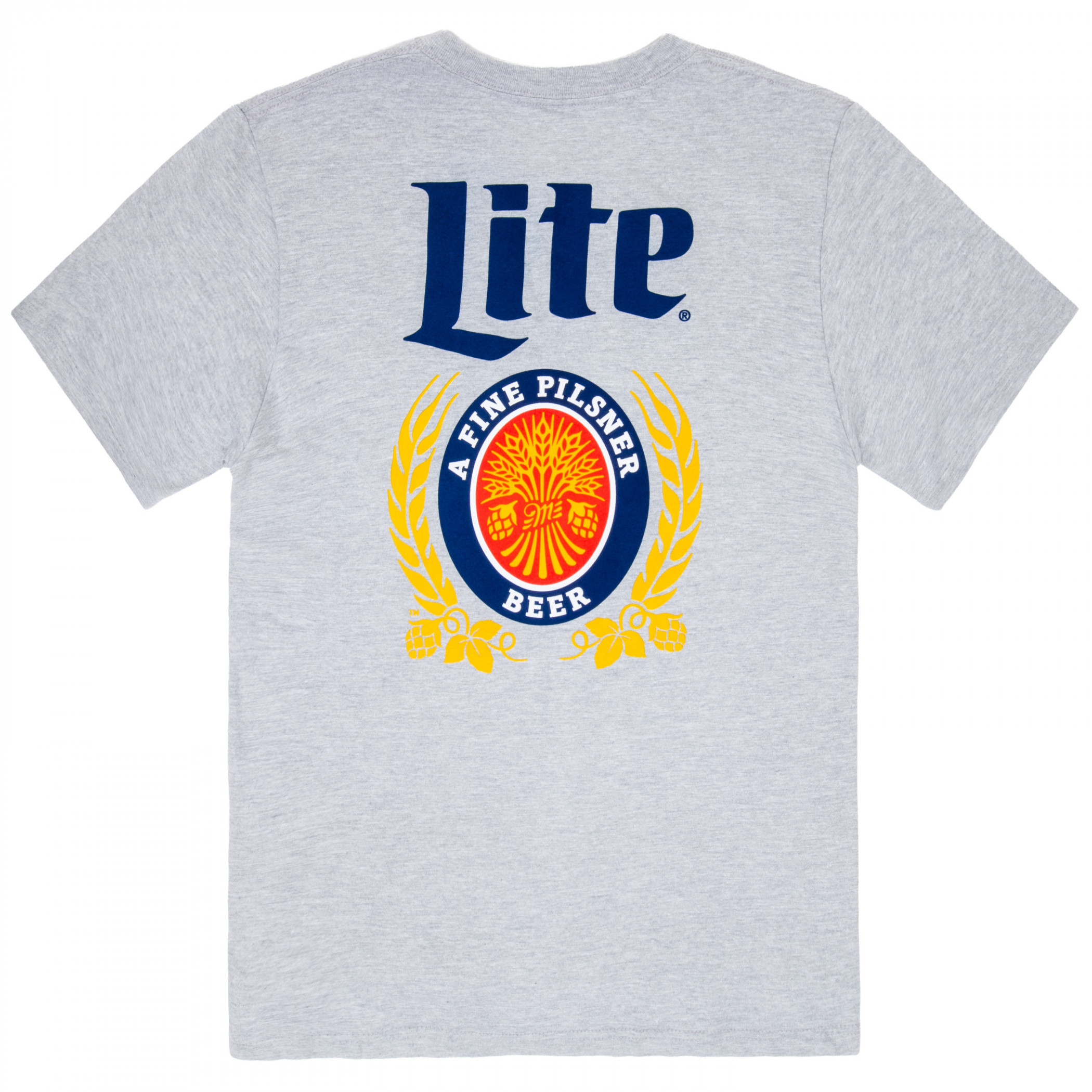 Miller Lite Grey Pocket Tee Shirt