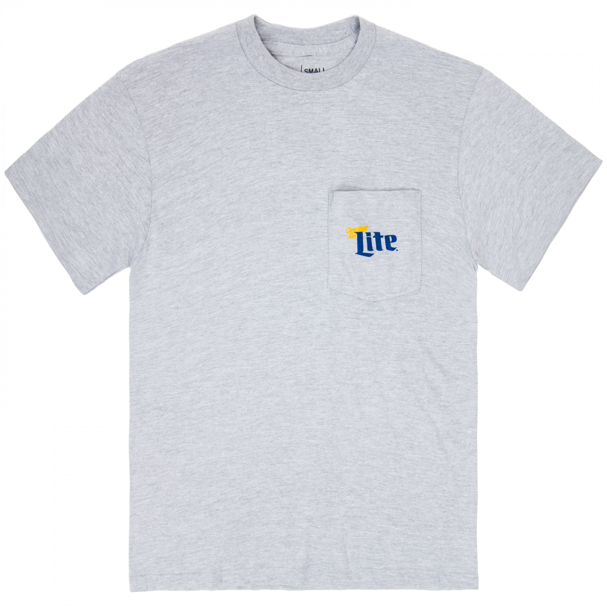 Miller Lite Grey Pocket Tee Shirt