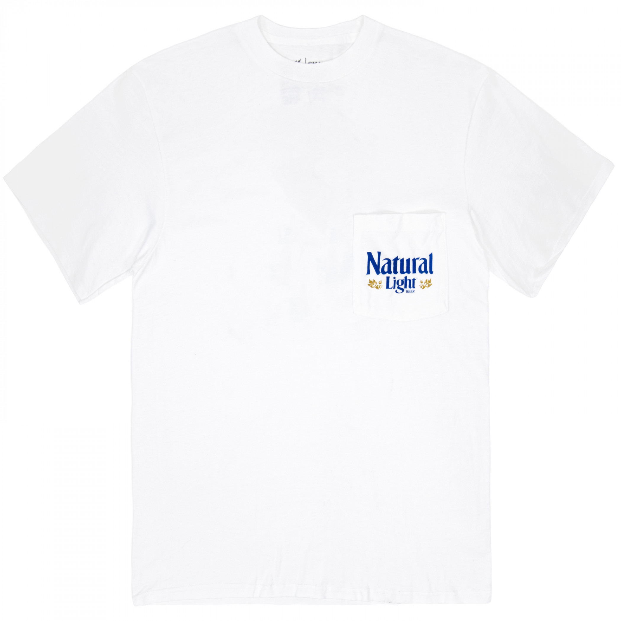 Natural Light White Pocket Tee Shirt