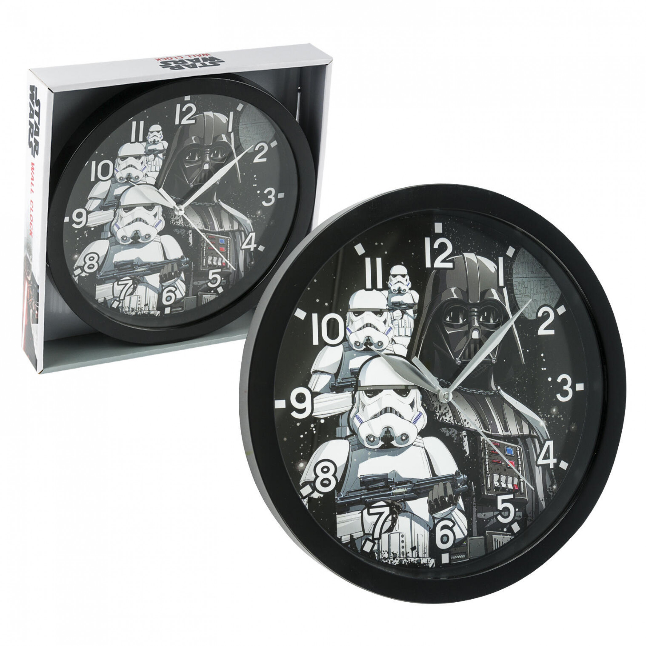 Star Wars Darth Vader and Stormtroopers 9 3/4' Wall Clock, Black