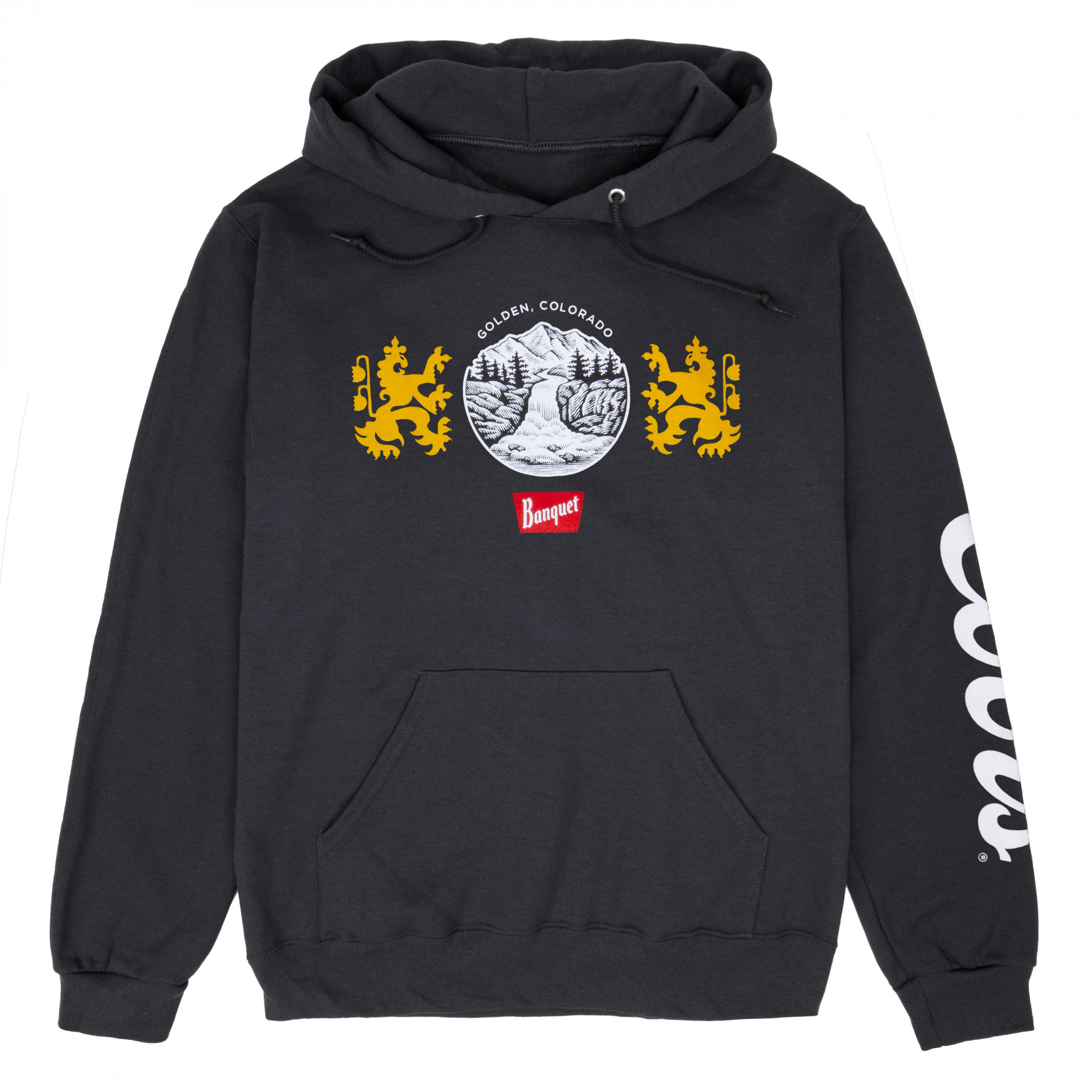 Coors Beer Banquet Waterfalls Dark Grey Hoodie