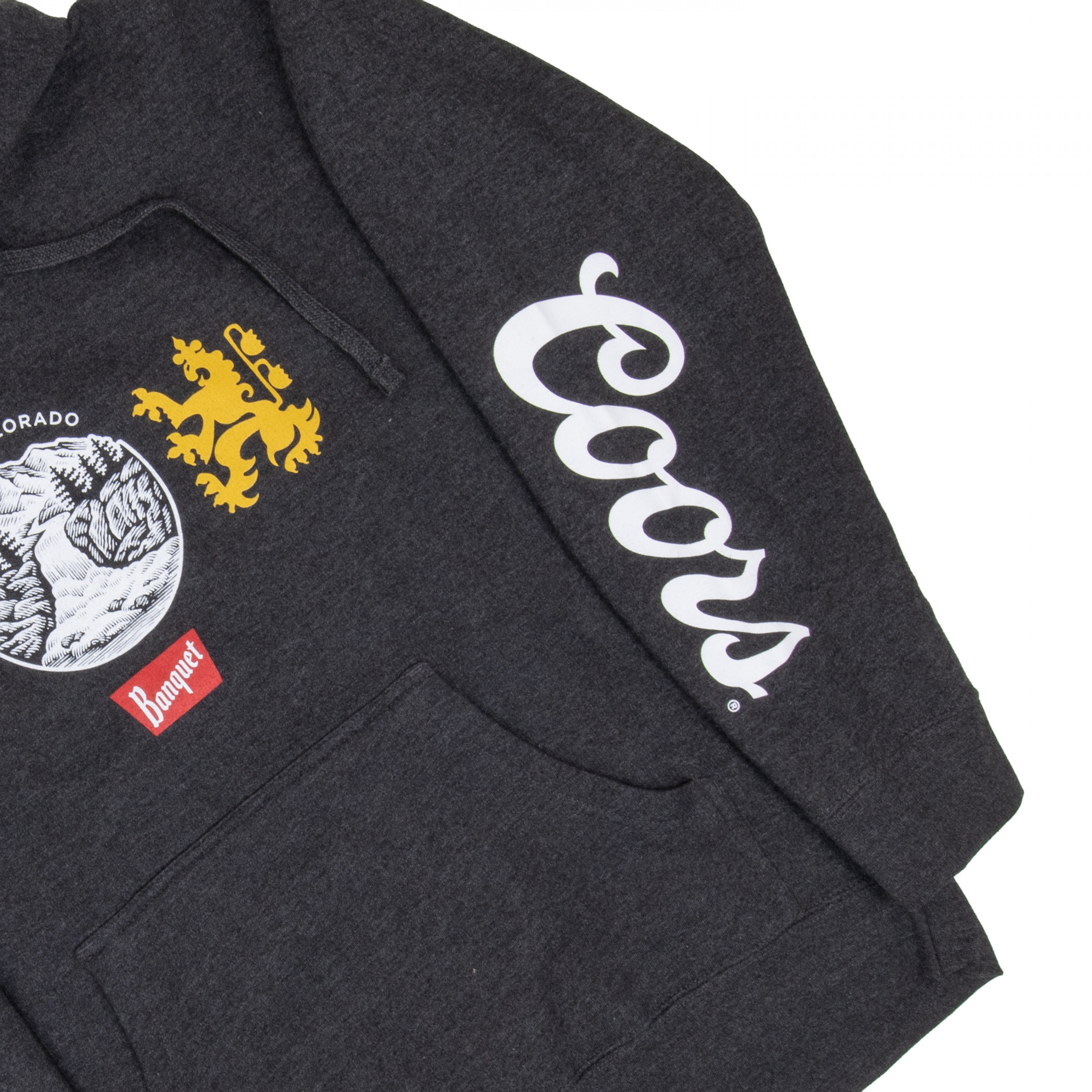 Coors Beer Banquet Waterfalls Dark Grey Hoodie