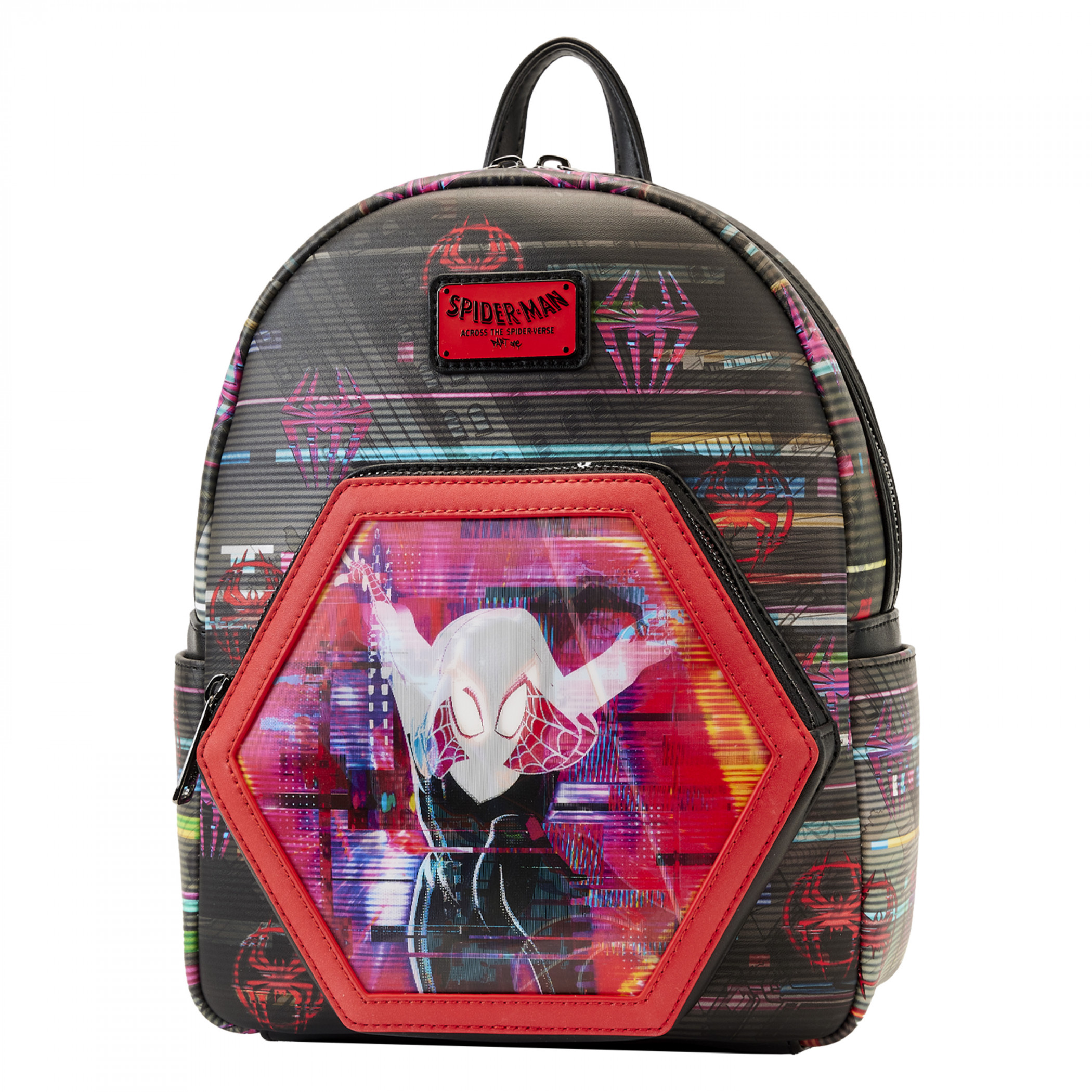 Miles Morales Into The Spider-Verse Lenticular Mini Backpack By Loungefly, Black
