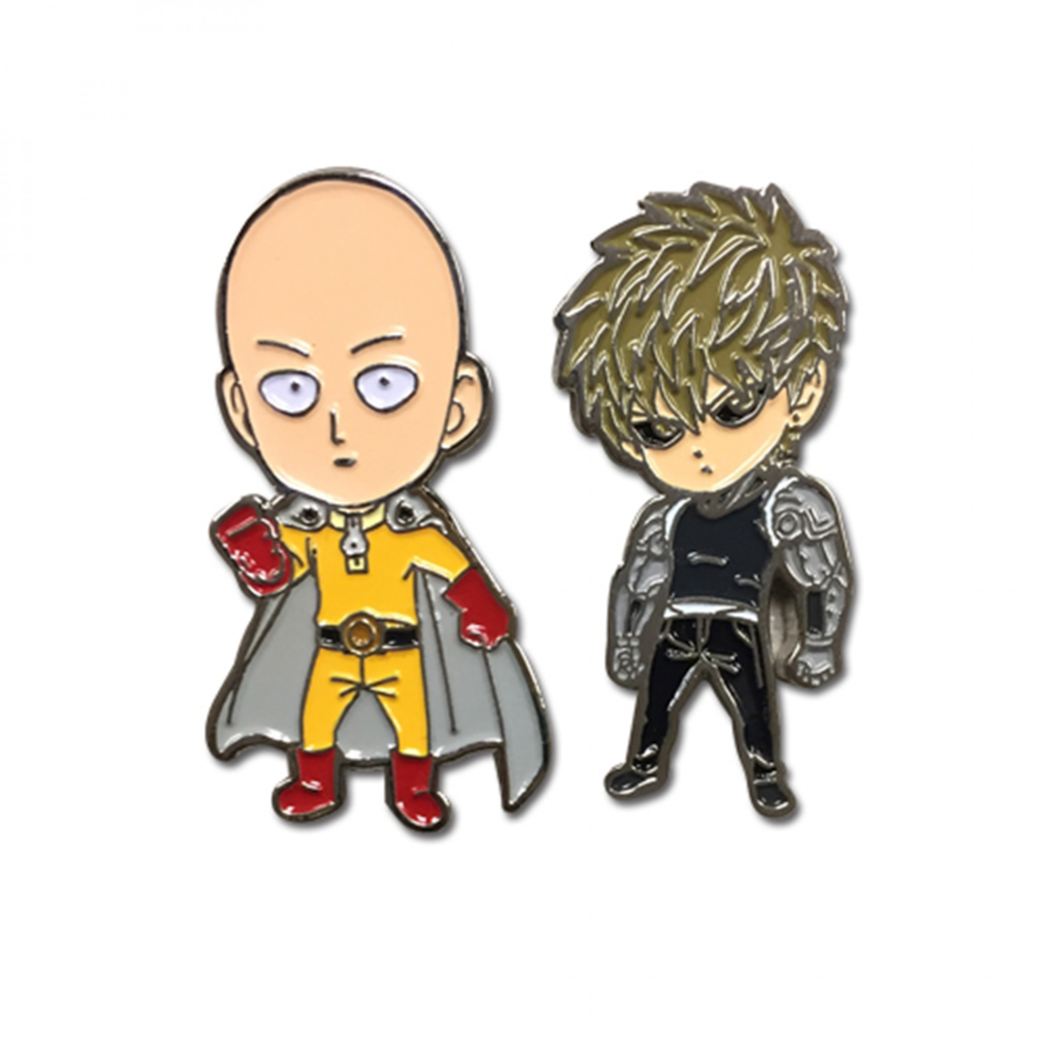 One Punch Man Saitama & Genos Enamel Pin 2-Pack, Multi-Color