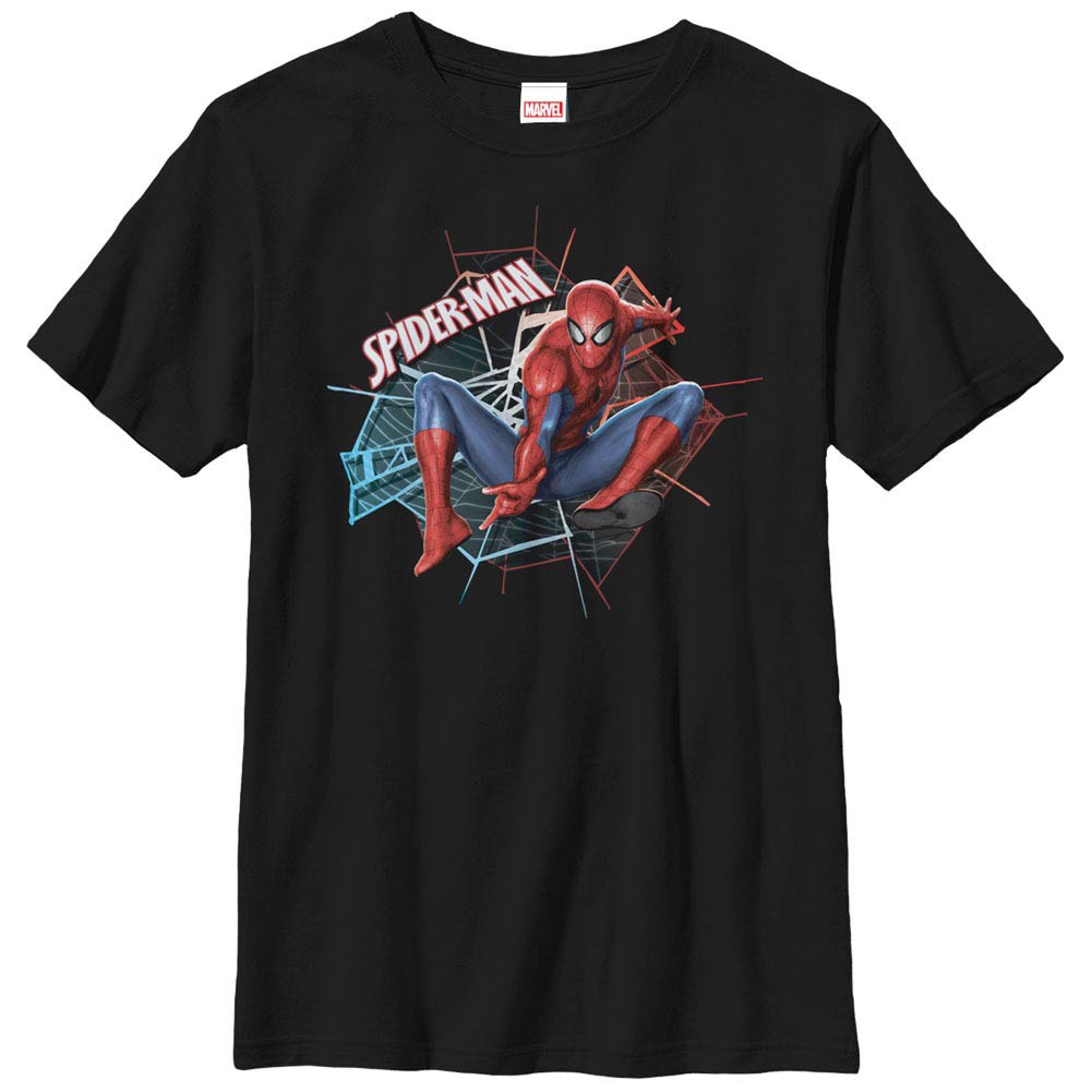 Spider-Man Spider Badge Black Youth T-Shirt