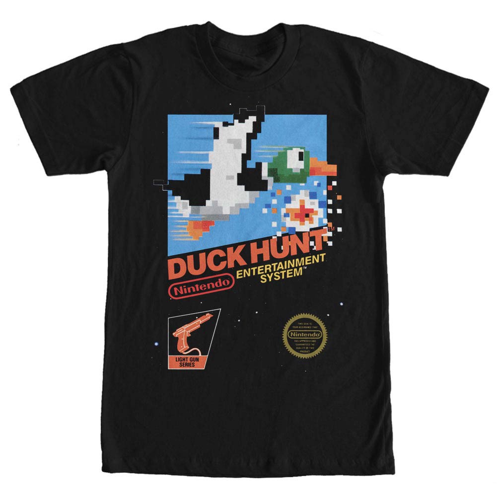 Nintendo Duck Hunt Black T-Shirt, Black