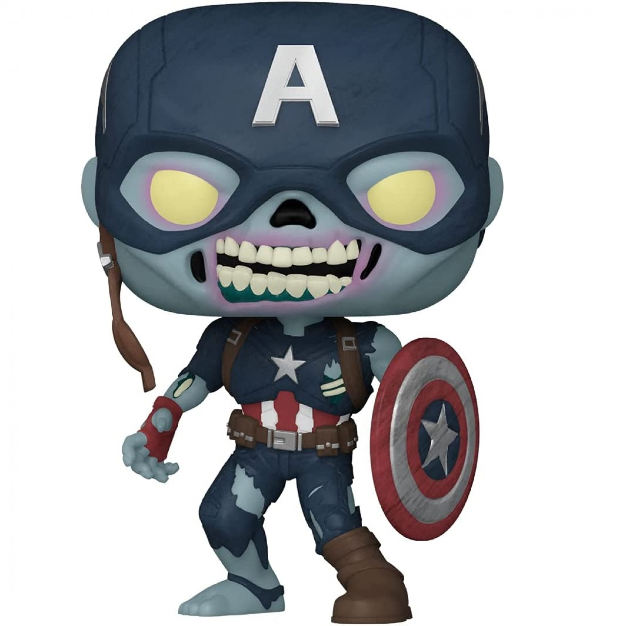 Marvel What If... Series Zombie Captain America Funko Pop! Vinyl Figure, Multi-Color