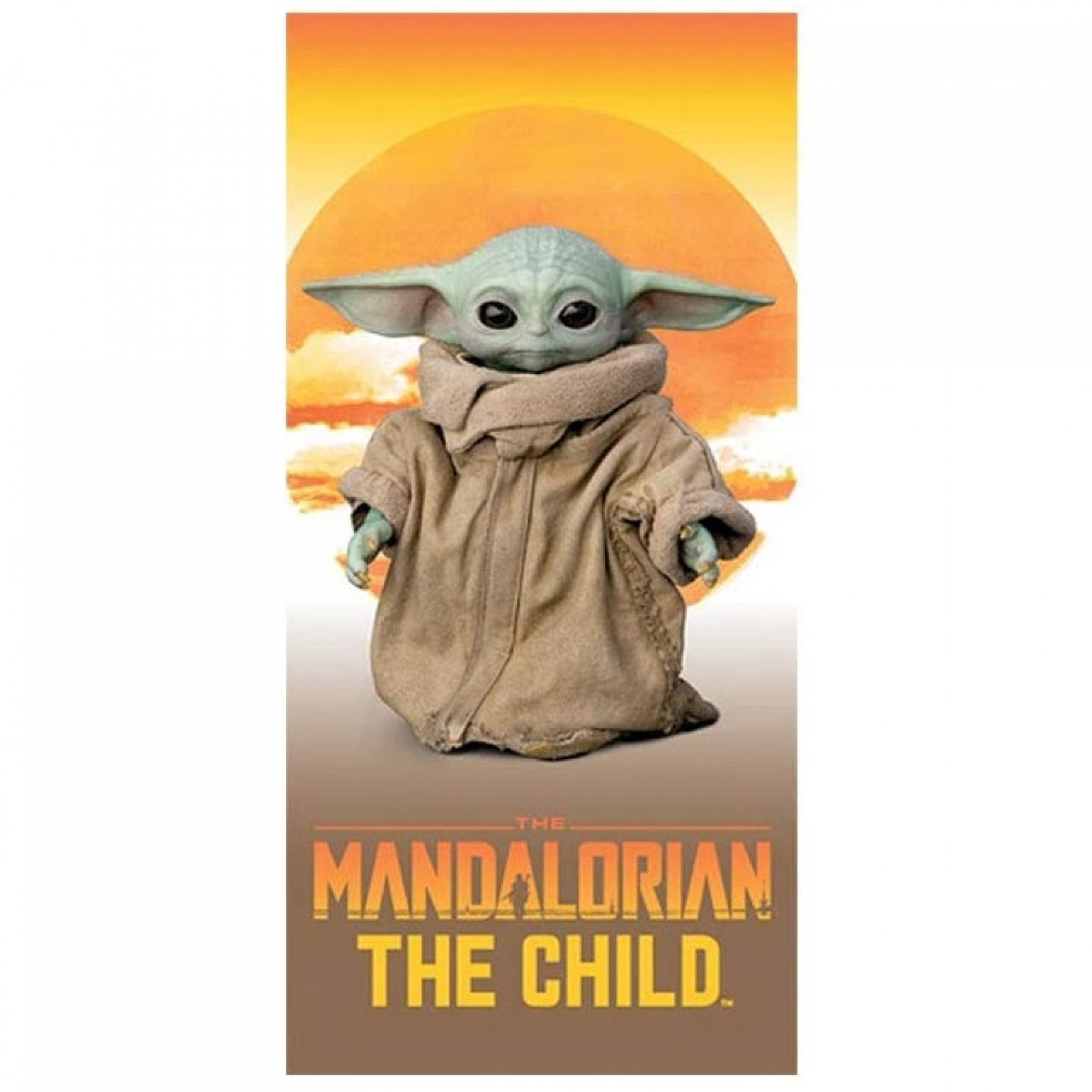 Star Wars The Mandalorian the Sunset Child 28' x 58' Beach Towel, Multi-Color