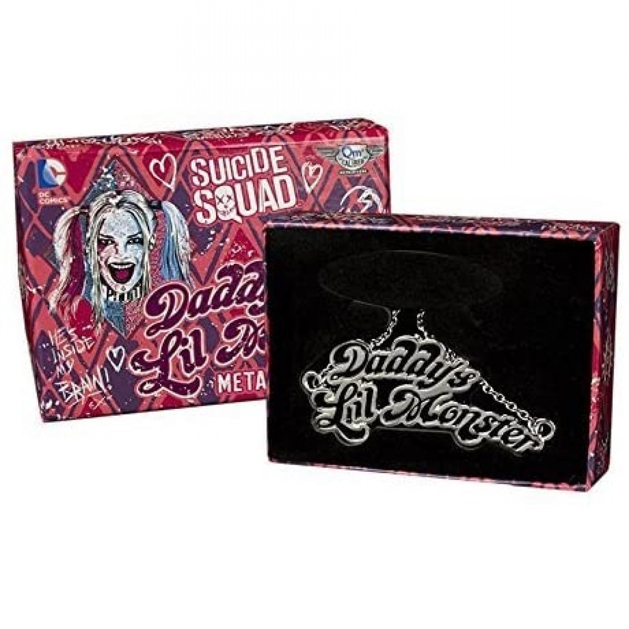 DC Comics Suicide Squad Harley Quinn Daddy's Little Monster Necklace, Silver