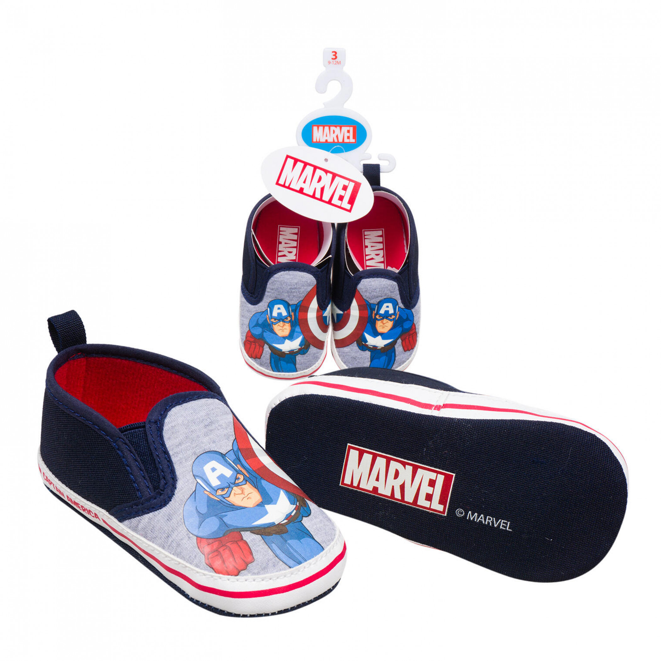 Captain America Character Baby Shoes, Multi-Color