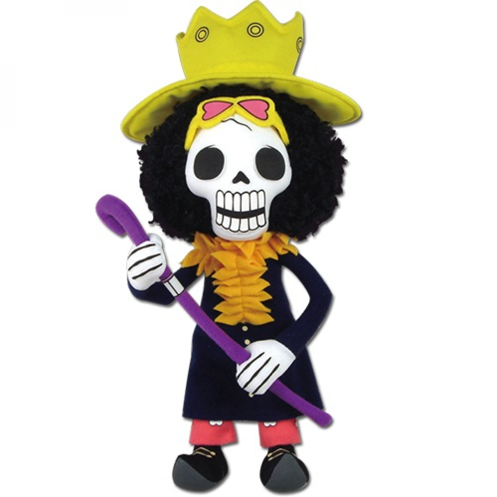 One Piece Brook 8' Plush Doll, Black