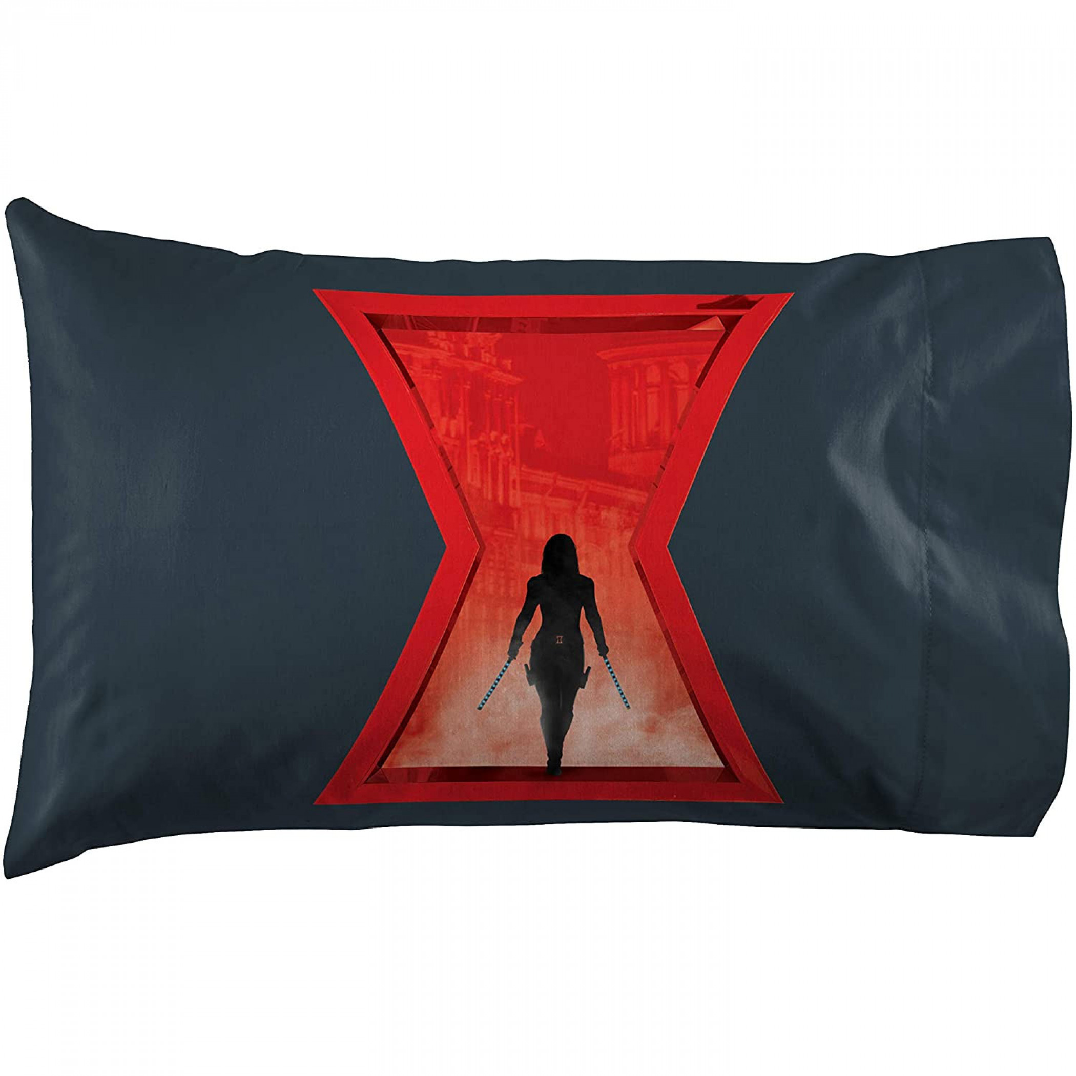 Black Widow Grey and Red 1-Pack Pillow Case, Multi-Color